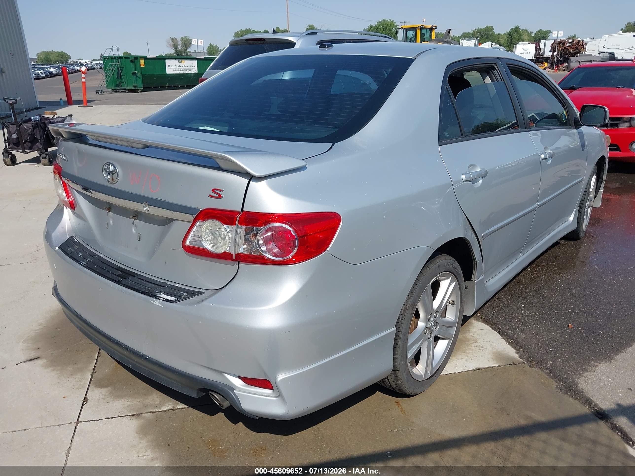 2013 Toyota Corolla S Silver vin: 5YFBU4EE9DP121596