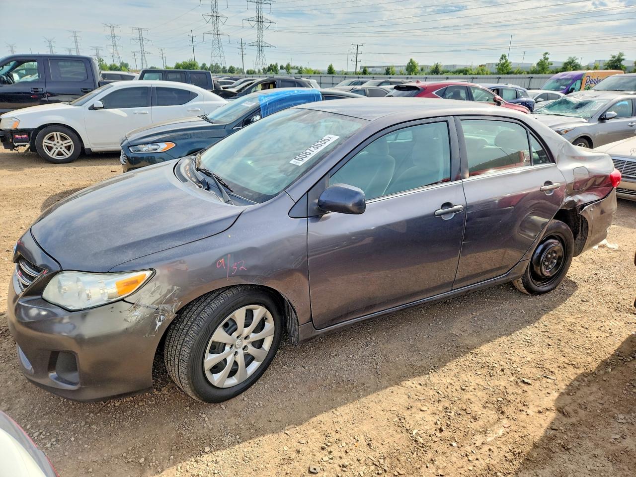 2013 Toyota Corolla Le Gray vin: 5YFBU4EE9DP141508