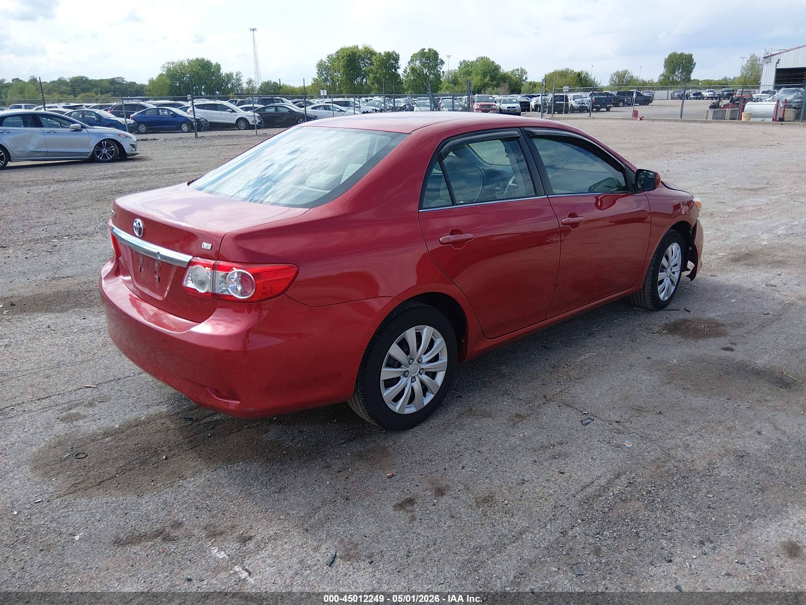 2013 Toyota Corolla Le Red vin: 5YFBU4EE9DP143789