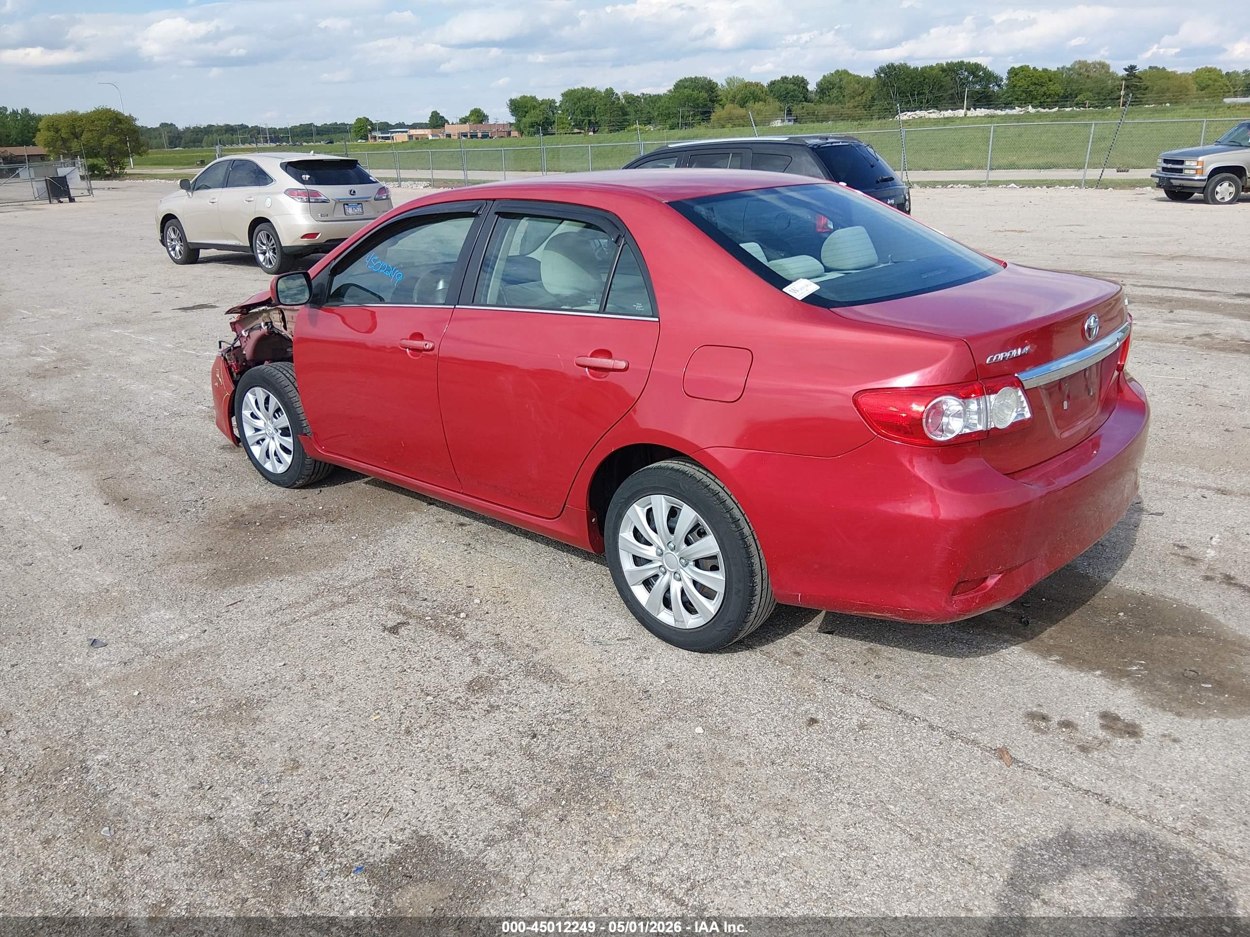 2013 Toyota Corolla Le Red vin: 5YFBU4EE9DP143789