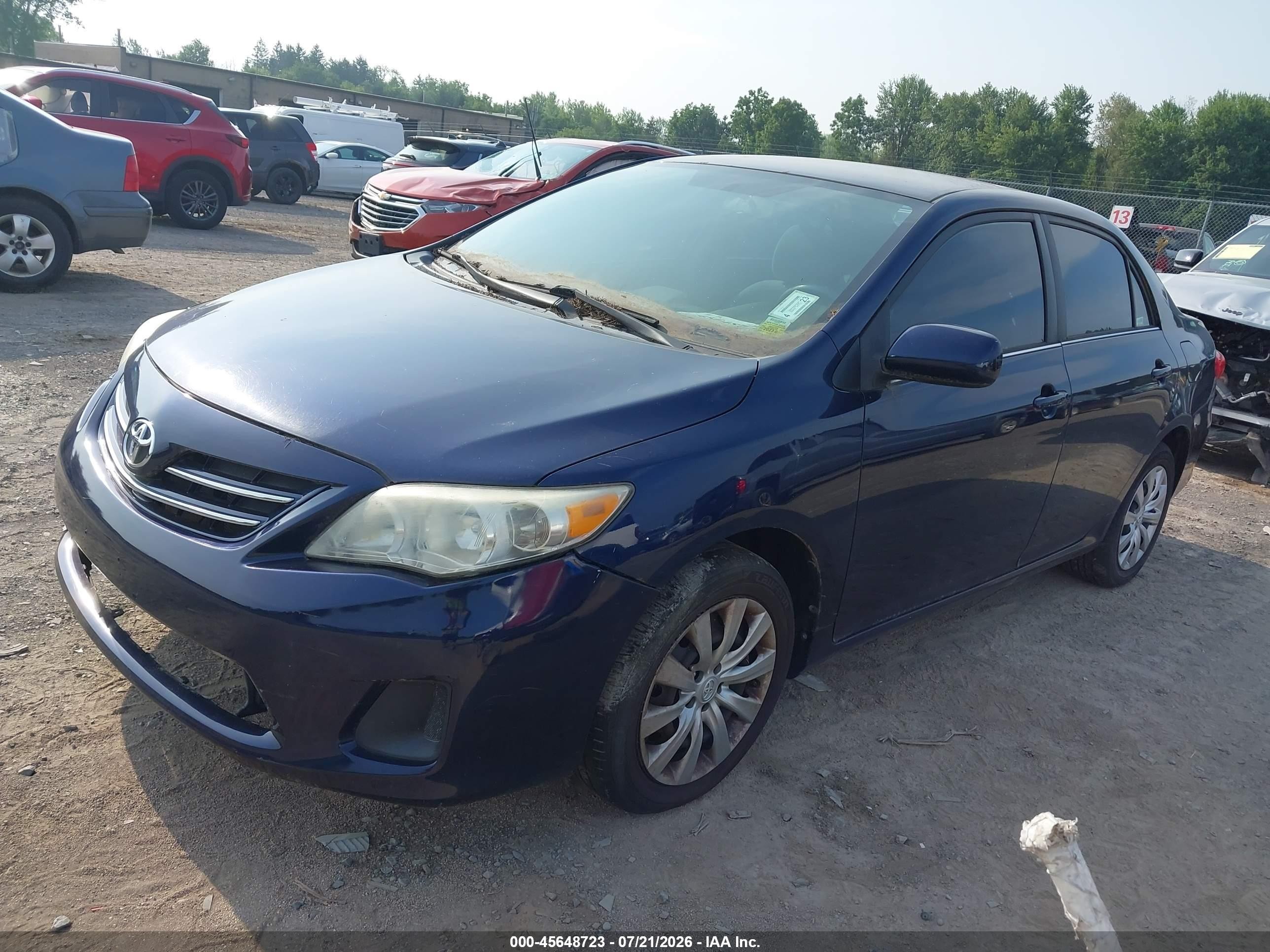 2013 Toyota Corolla Le Blue vin: 5YFBU4EE9DP150936