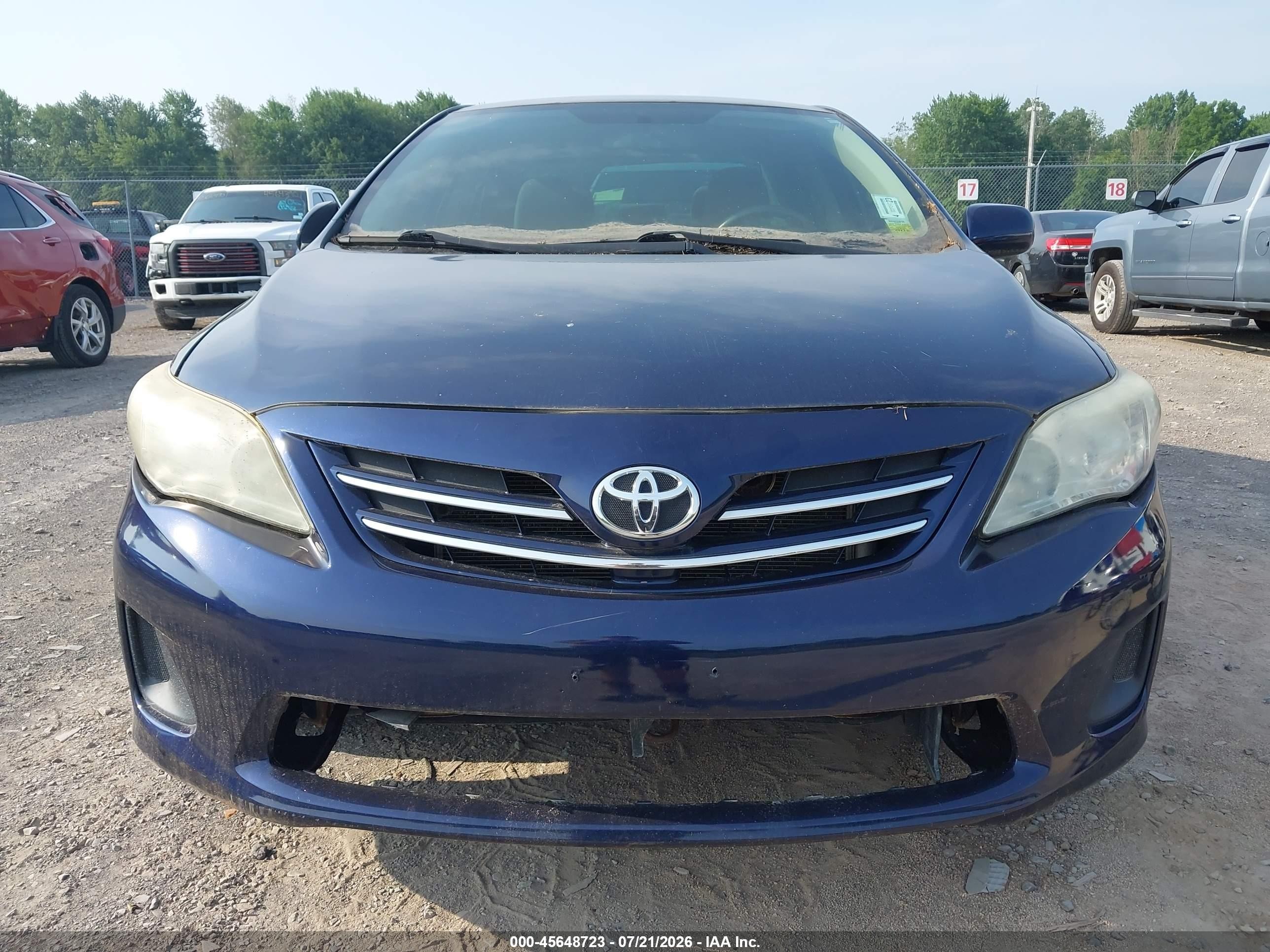 2013 Toyota Corolla Le Blue vin: 5YFBU4EE9DP150936