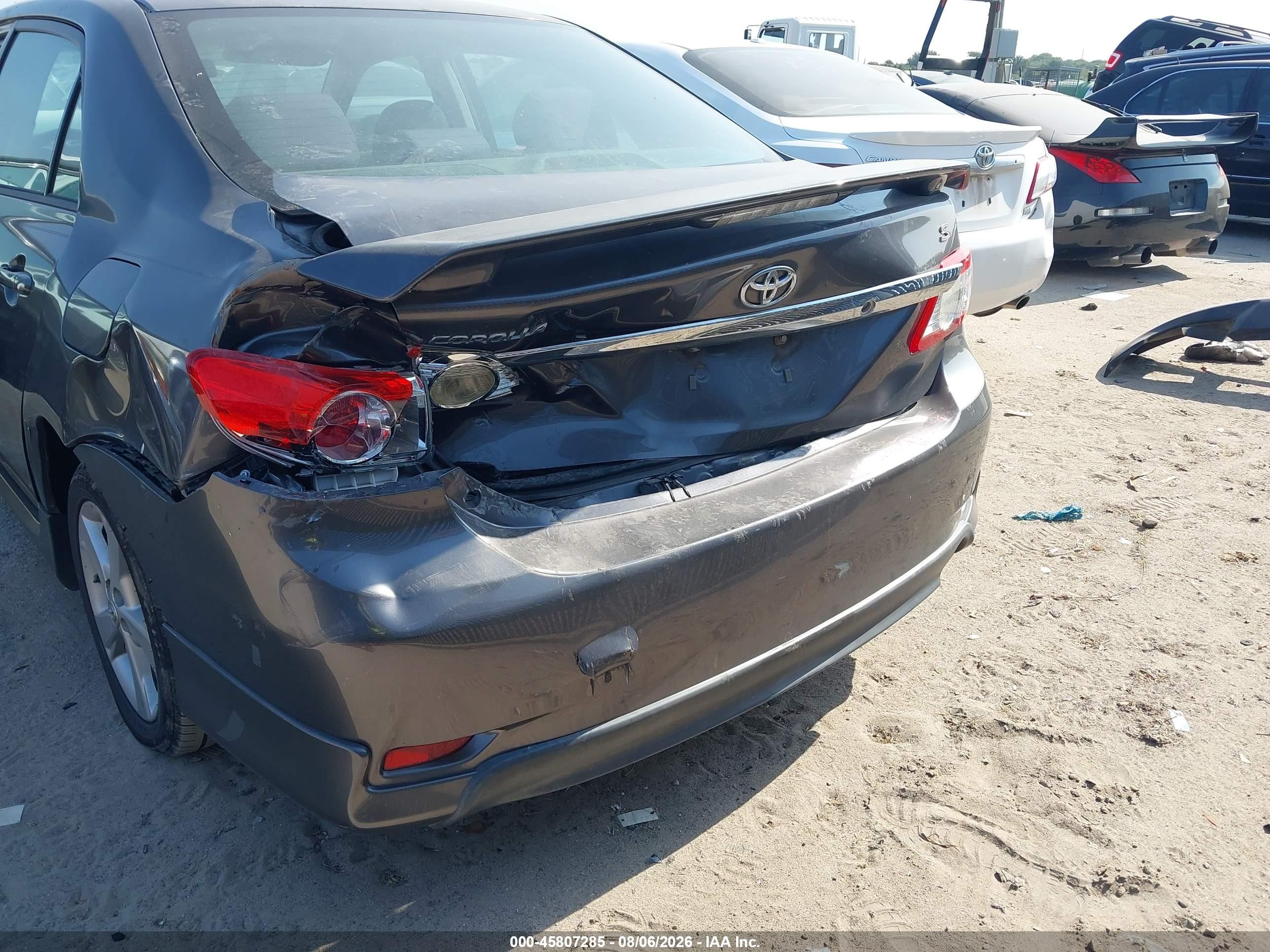 2013 Toyota Corolla S Gray vin: 5YFBU4EE9DP160284