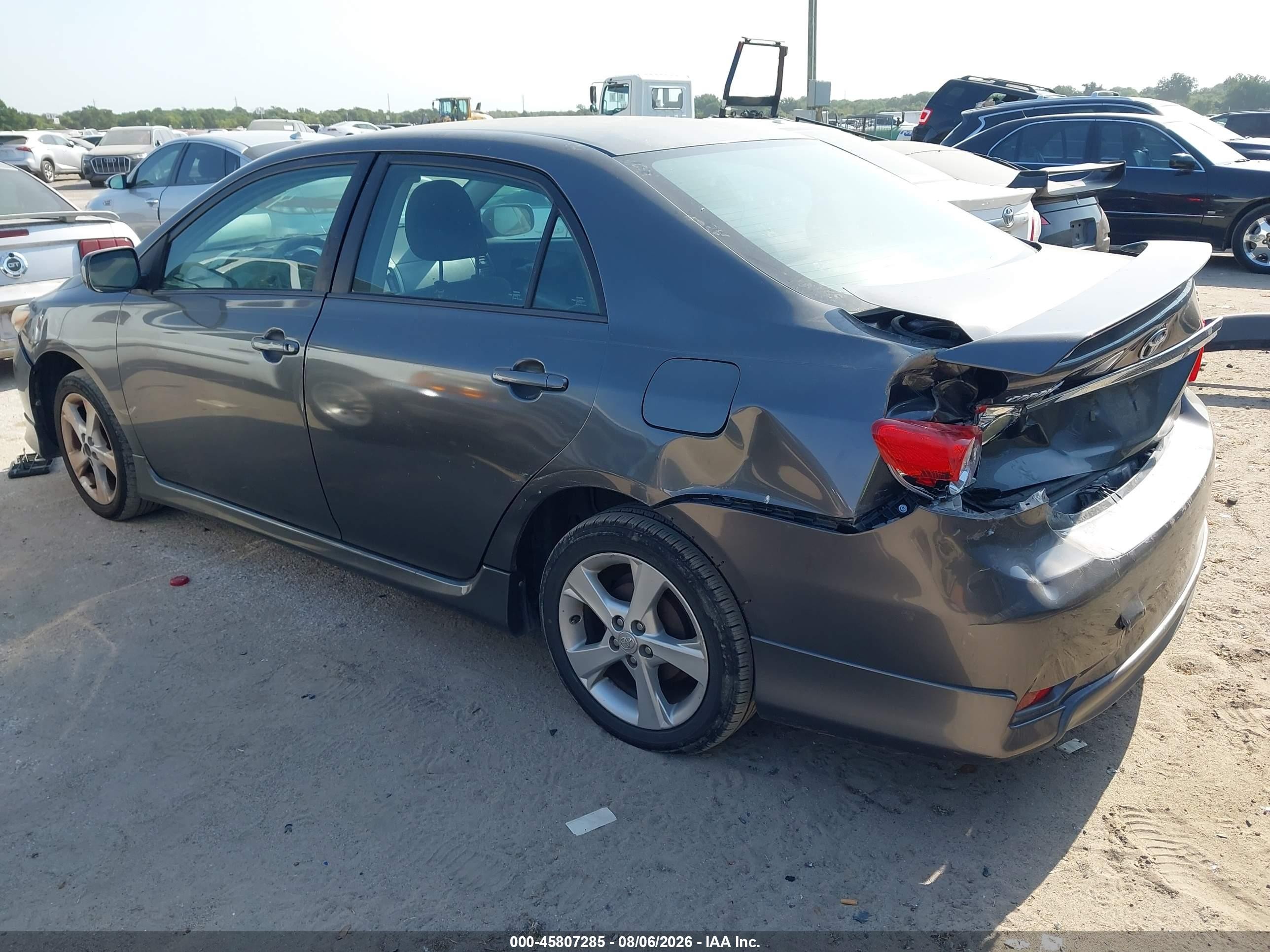 2013 Toyota Corolla S Gray vin: 5YFBU4EE9DP160284