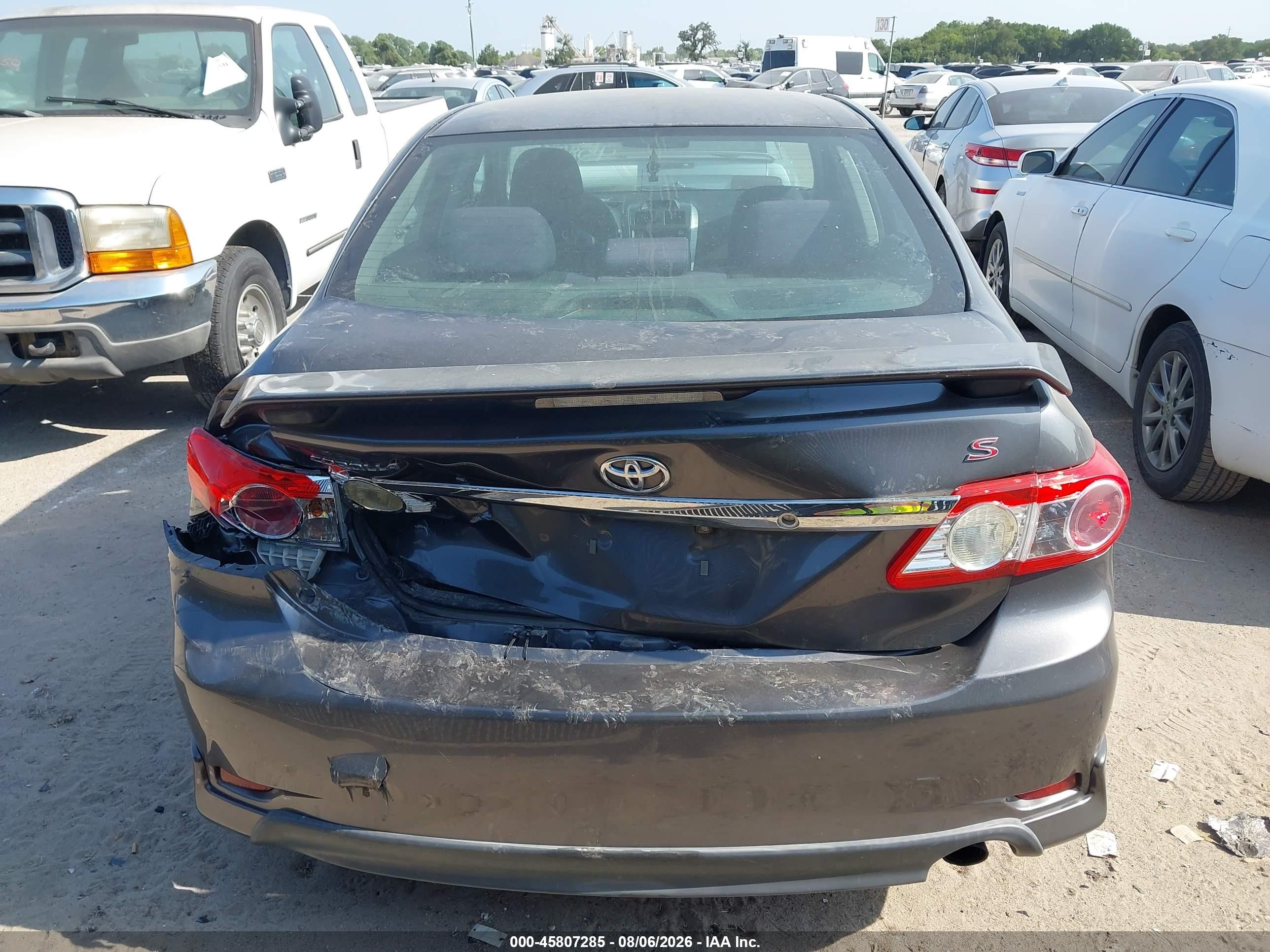 2013 Toyota Corolla S Gray vin: 5YFBU4EE9DP160284