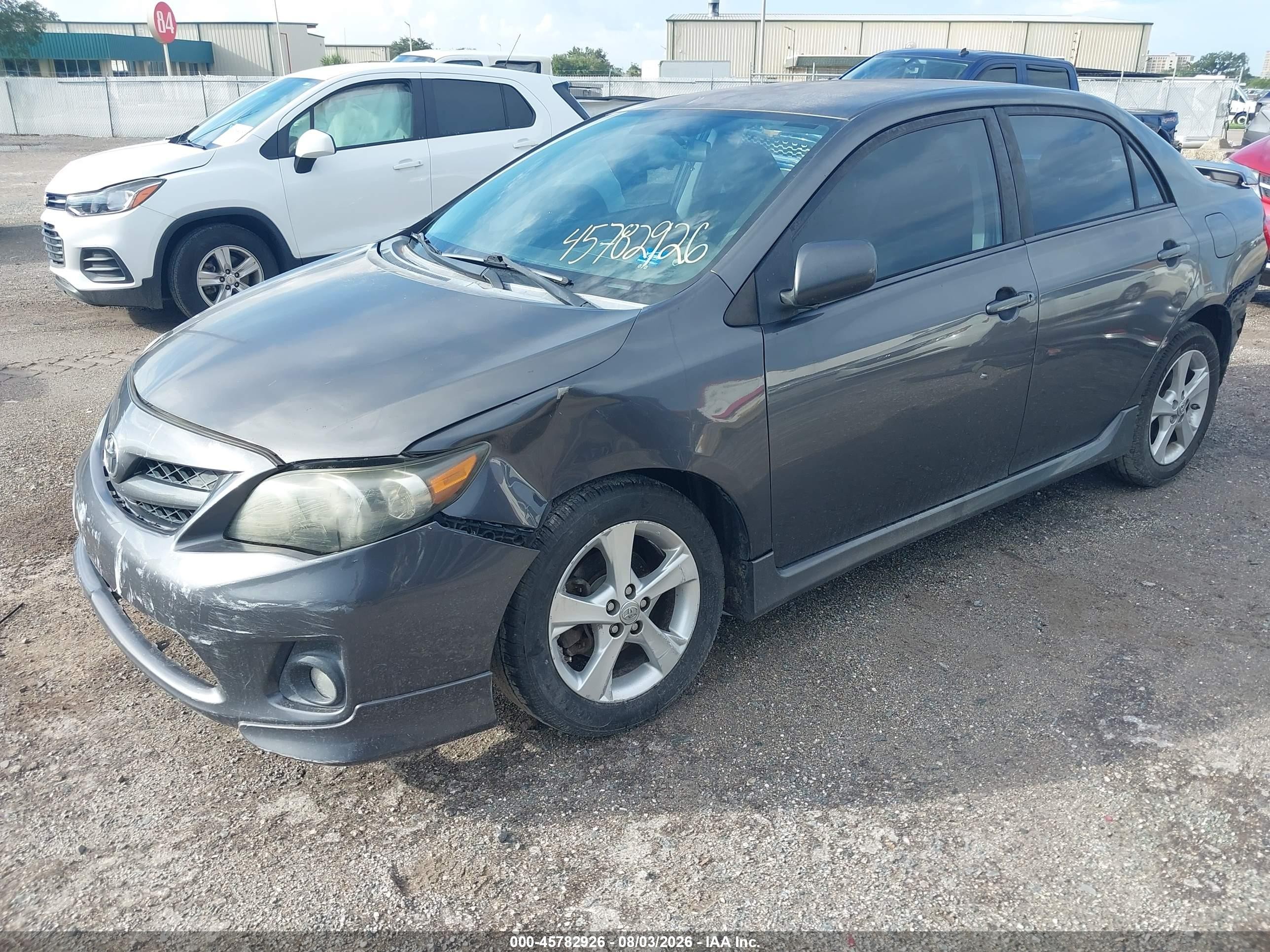 2013 Toyota Corolla S Gray vin: 5YFBU4EE9DP161788