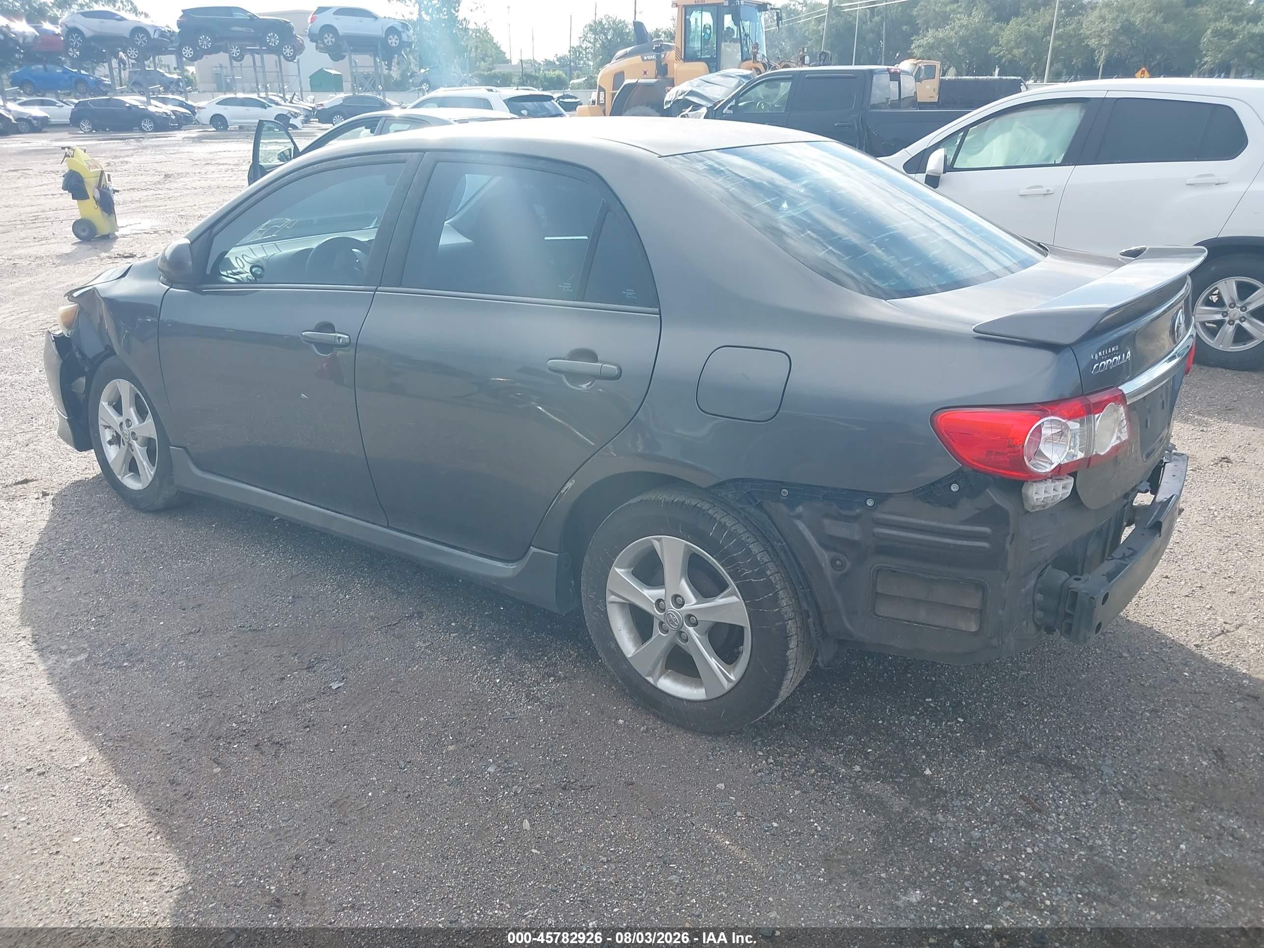 2013 Toyota Corolla S Gray vin: 5YFBU4EE9DP161788