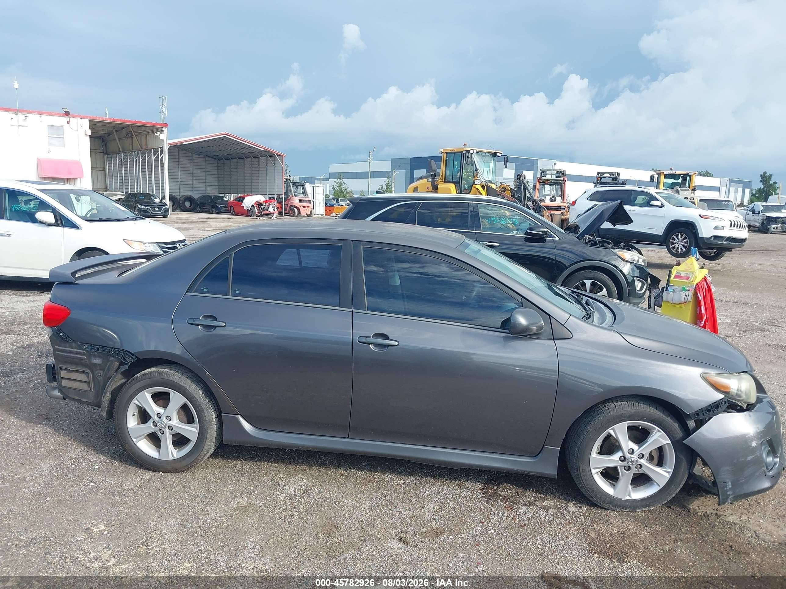 2013 Toyota Corolla S Gray vin: 5YFBU4EE9DP161788