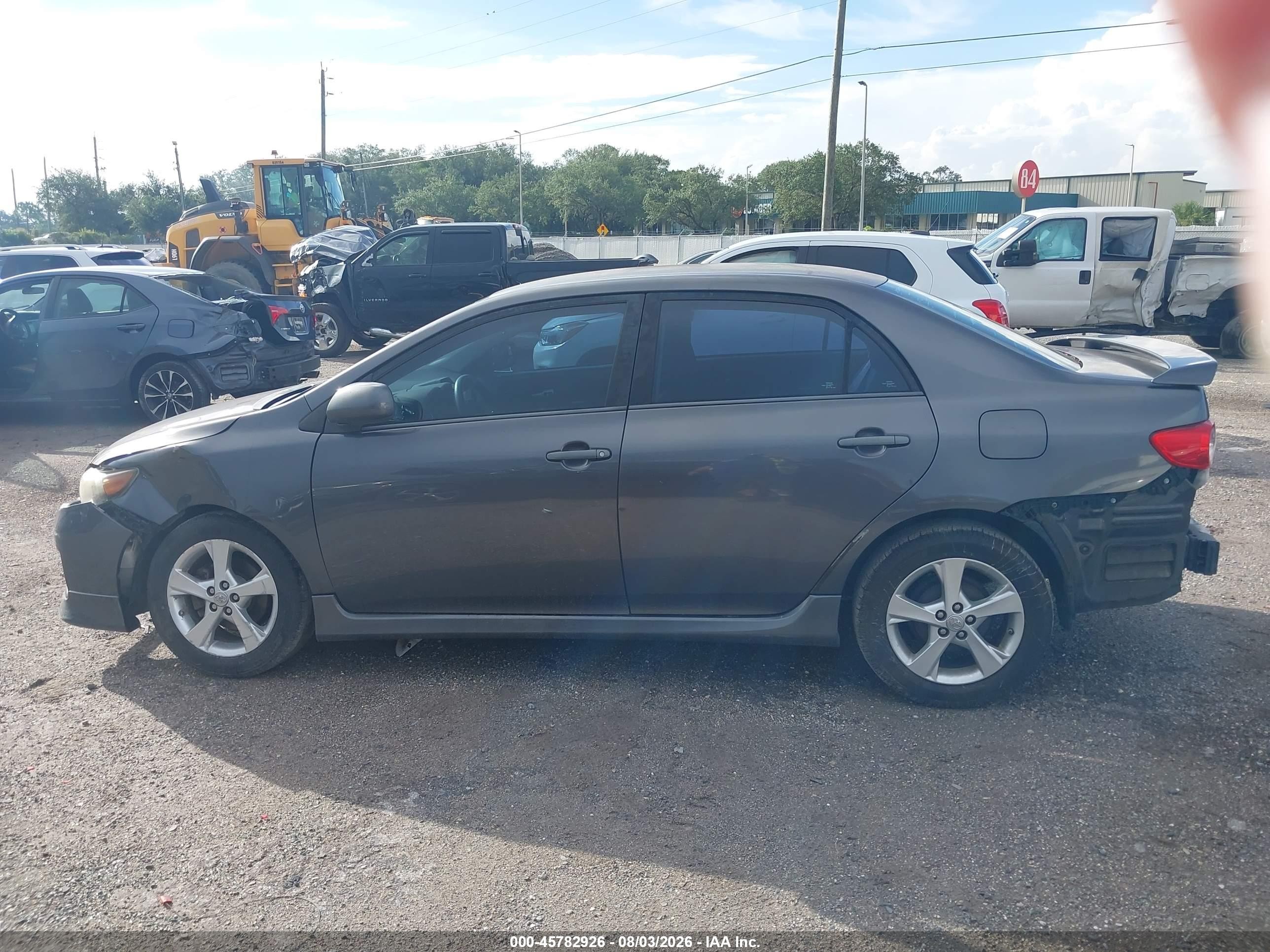2013 Toyota Corolla S Gray vin: 5YFBU4EE9DP161788