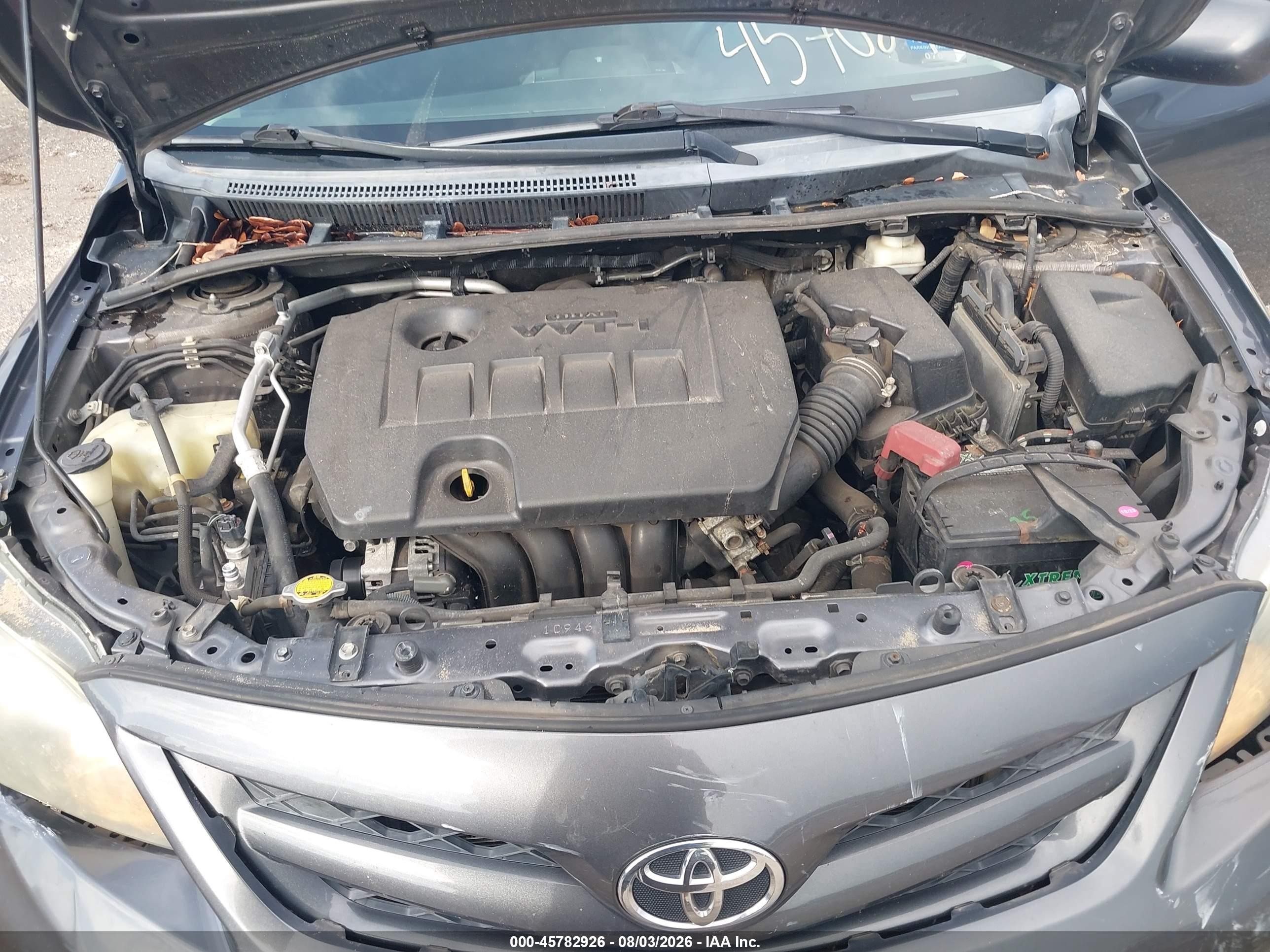 2013 Toyota Corolla S Gray vin: 5YFBU4EE9DP161788