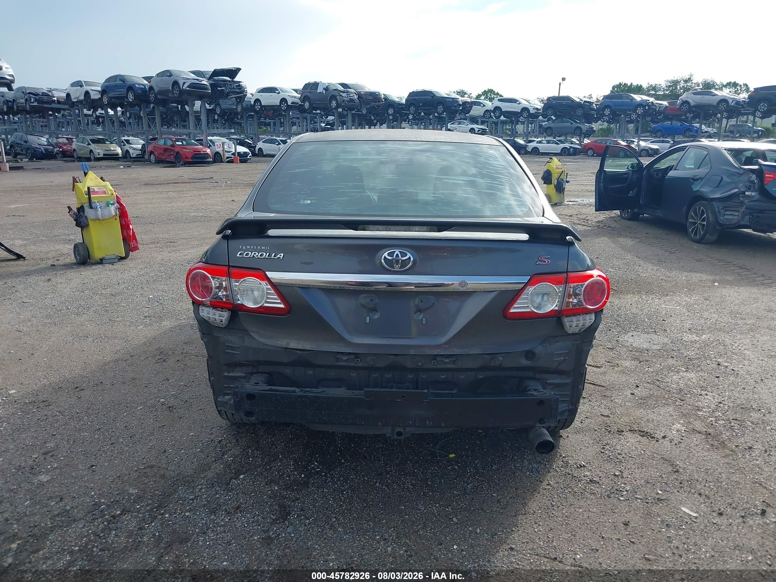 2013 Toyota Corolla S Gray vin: 5YFBU4EE9DP161788