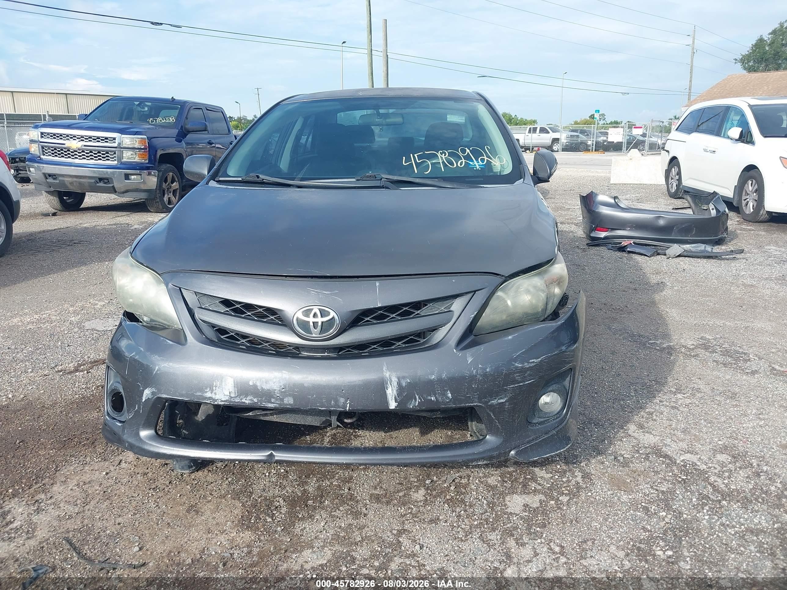 2013 Toyota Corolla S Gray vin: 5YFBU4EE9DP161788