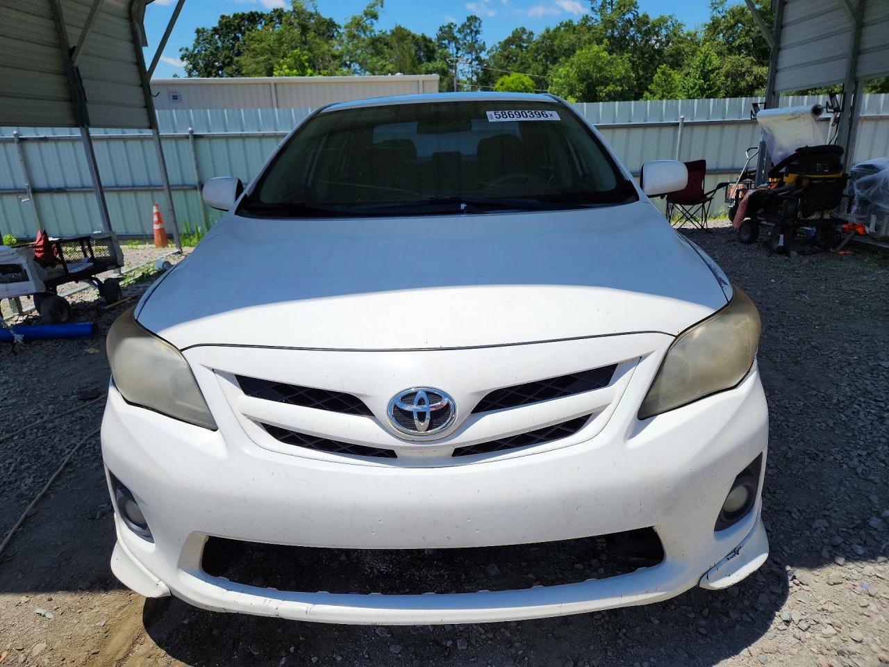 2013 Toyota Corolla S White vin: 5YFBU4EE9DP183998