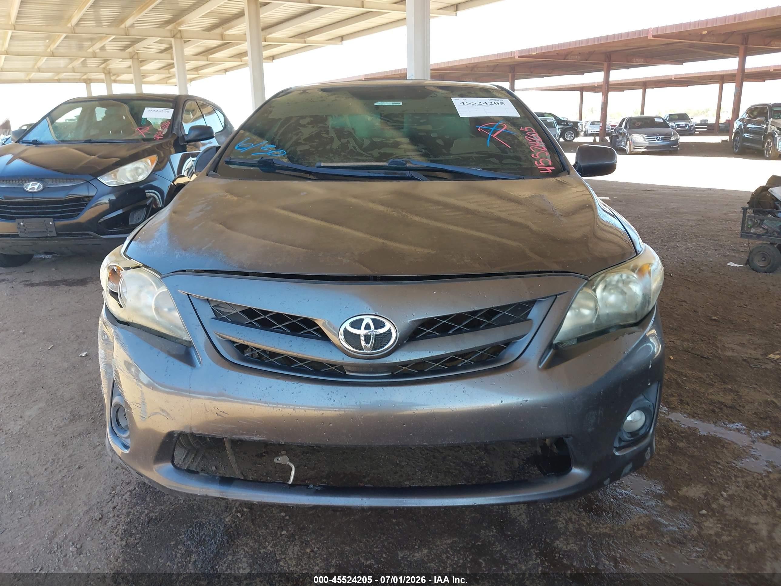 2013 Toyota Corolla S Gray vin: 5YFBU4EE9DP186416