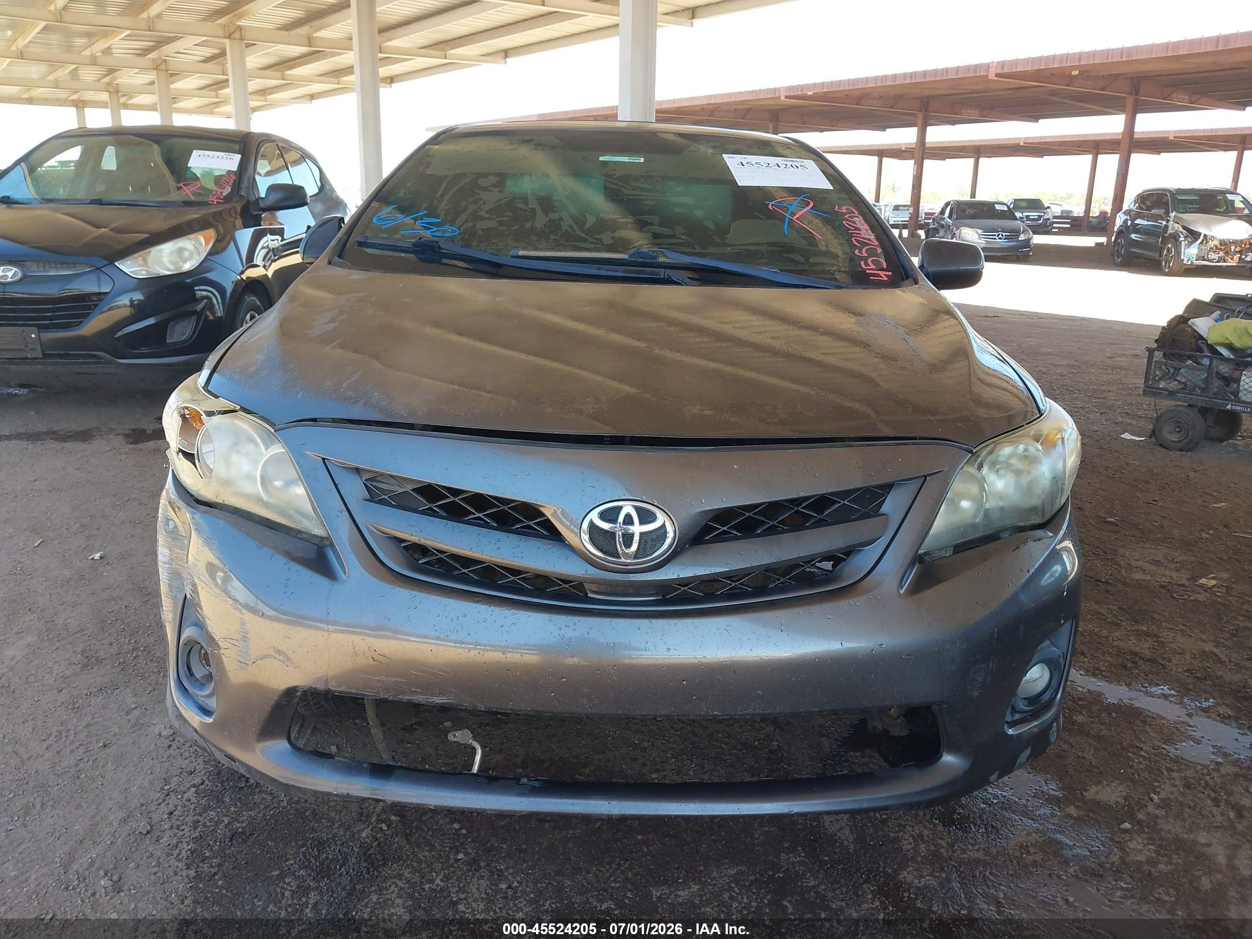 2013 Toyota Corolla S Gray vin: 5YFBU4EE9DP186416