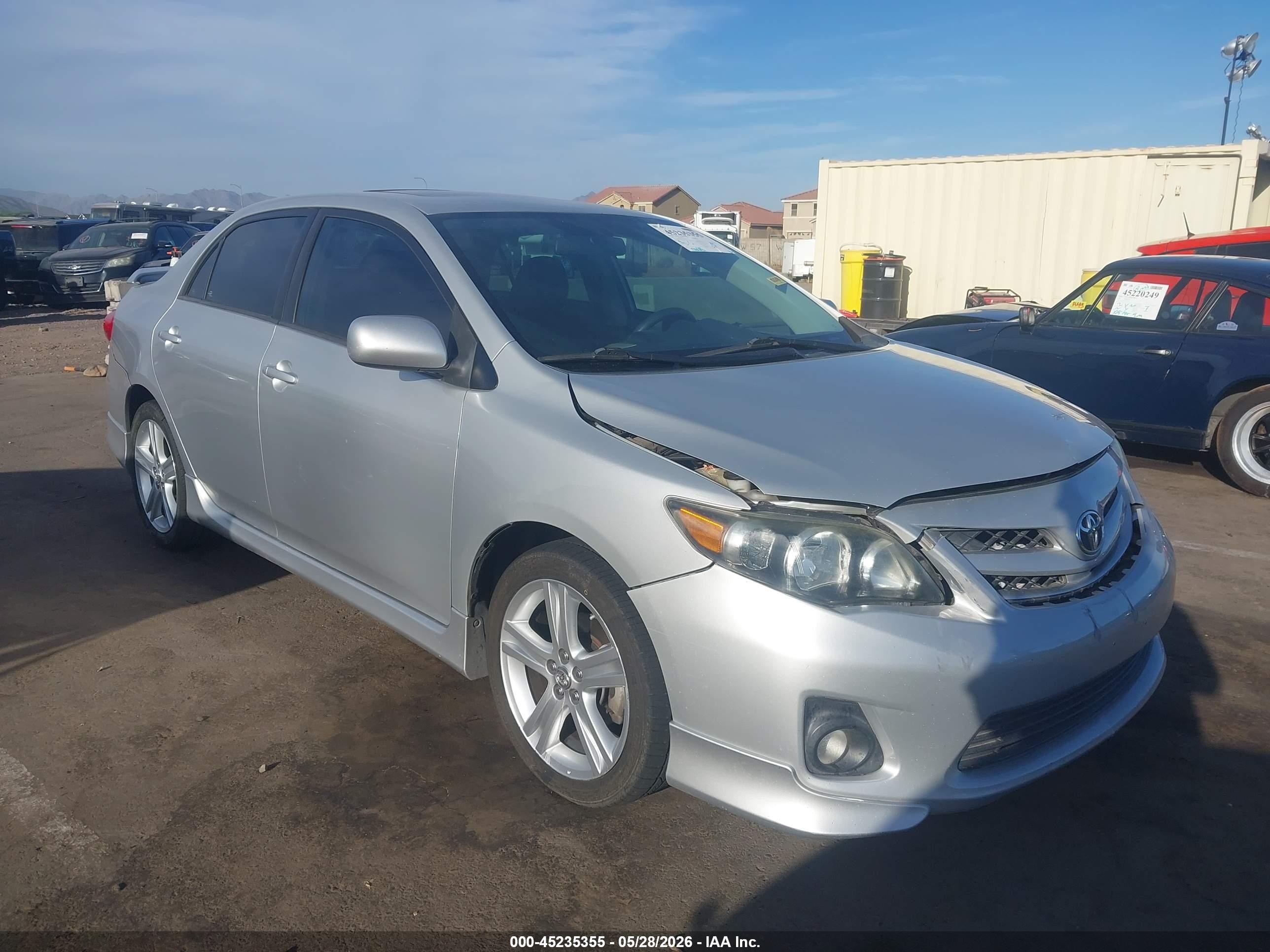 2013 Toyota Corolla S Silver vin: 5YFBU4EE9DP188070