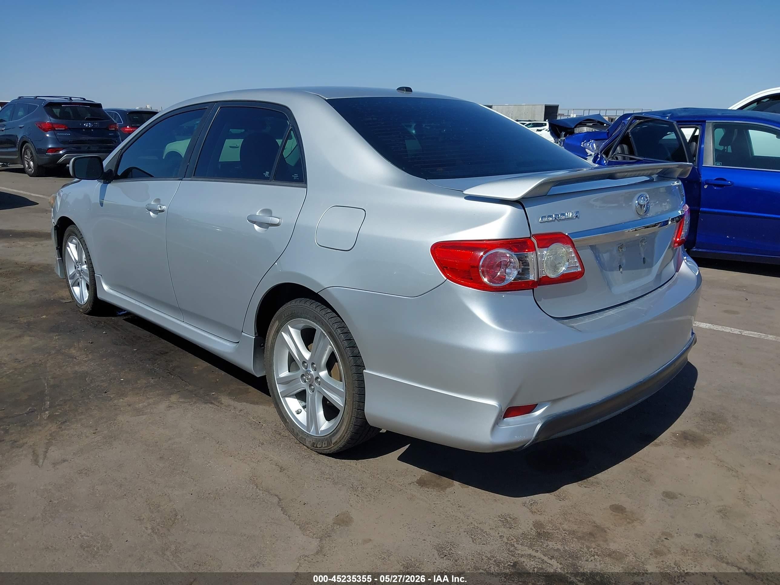 2013 Toyota Corolla S Silver vin: 5YFBU4EE9DP188070