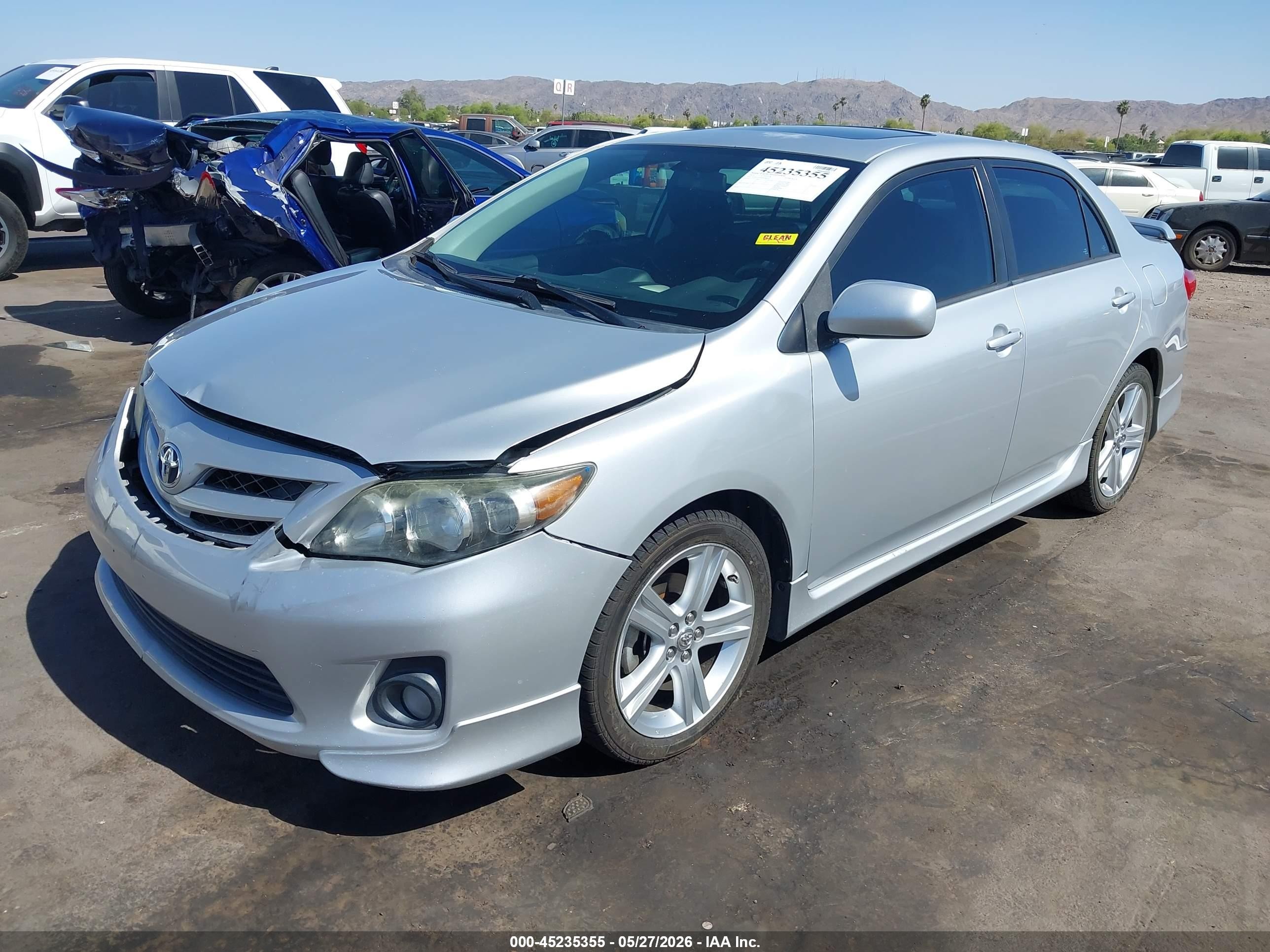 2013 Toyota Corolla S Silver vin: 5YFBU4EE9DP188070