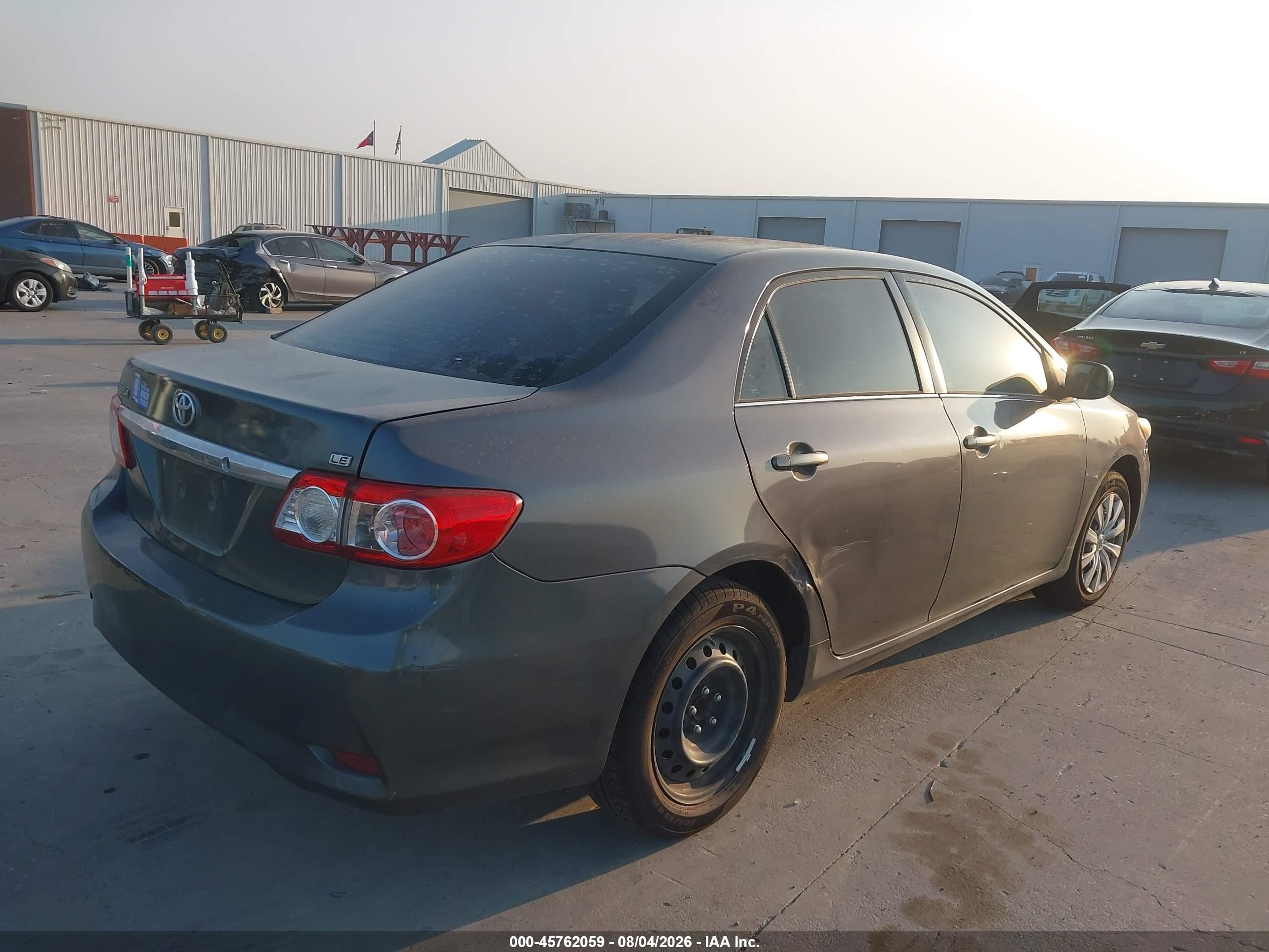 2013 Toyota Corolla Le Gray vin: 5YFBU4EE9DP223531