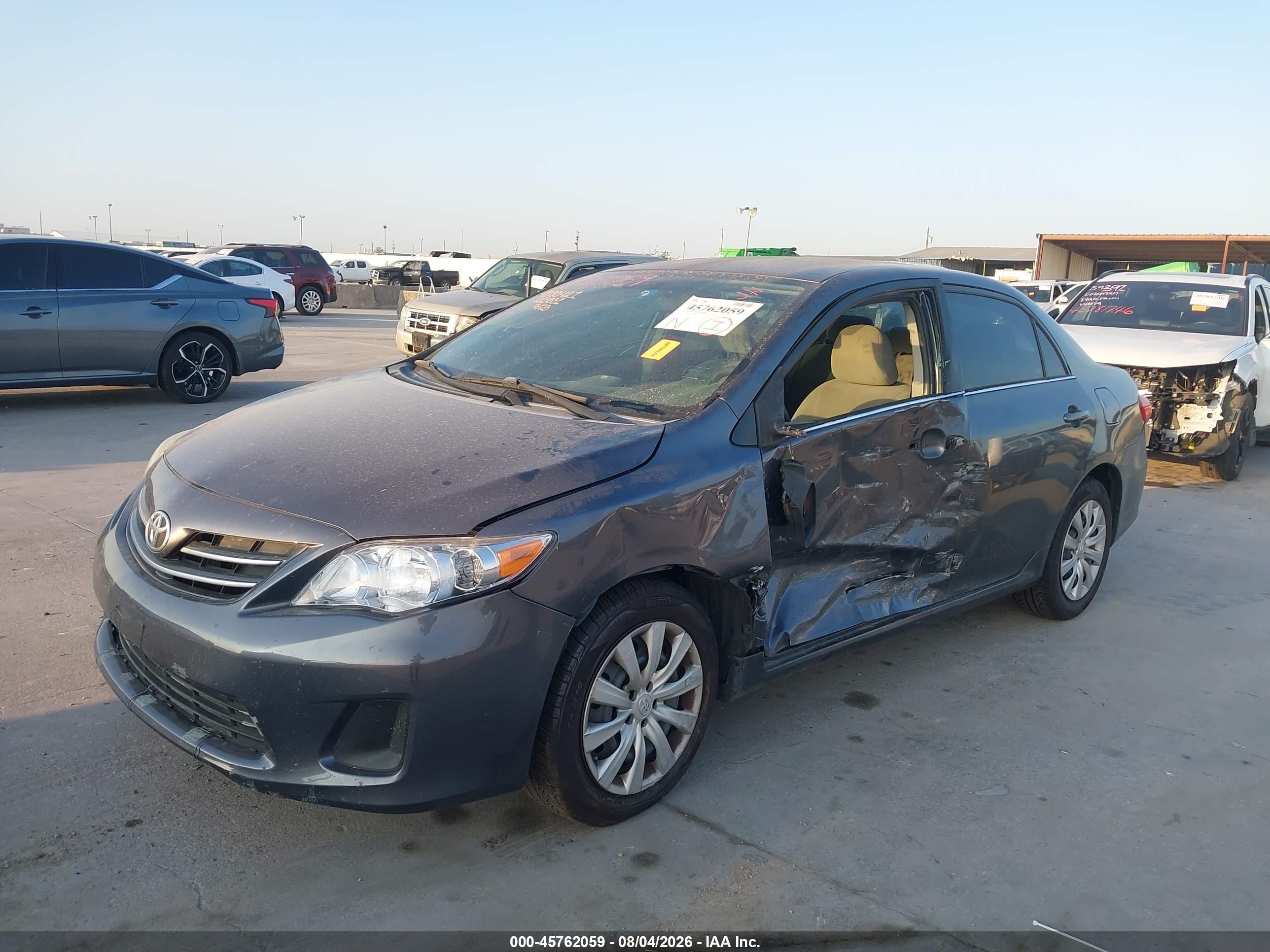 2013 Toyota Corolla Le Gray vin: 5YFBU4EE9DP223531