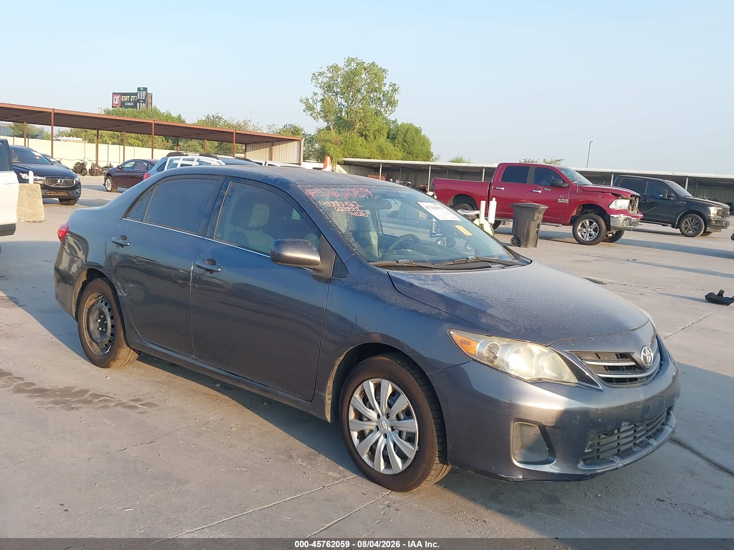 2013 Toyota Corolla Le Gray vin: 5YFBU4EE9DP223531