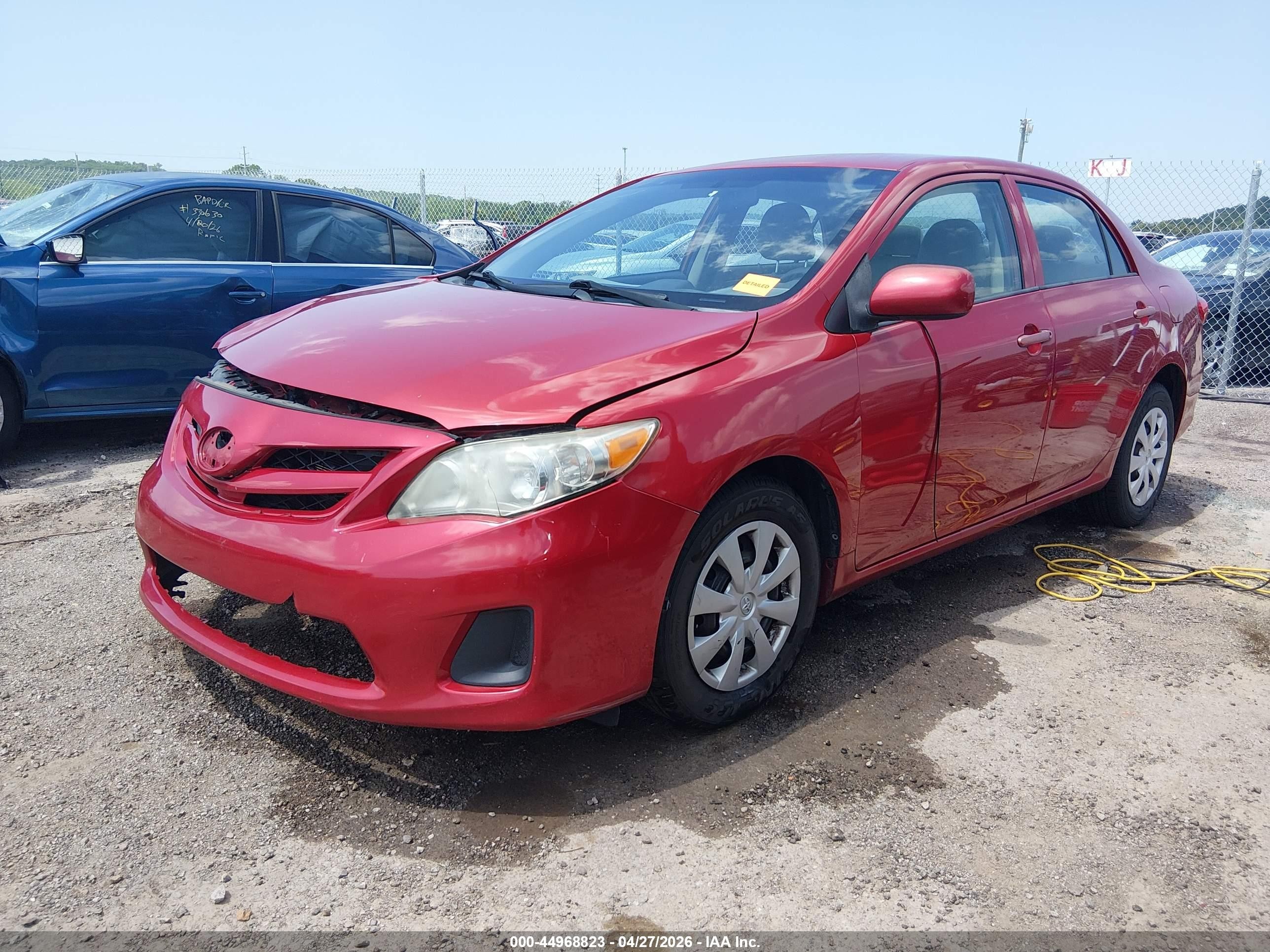 2012 Toyota Corolla L Red vin: 5YFBU4EEXCP005869