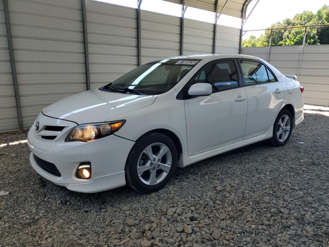 2012 Toyota Corolla S White vin: 5YFBU4EEXCP012059 Damage: Front Bumper, Broken, Replacement Required