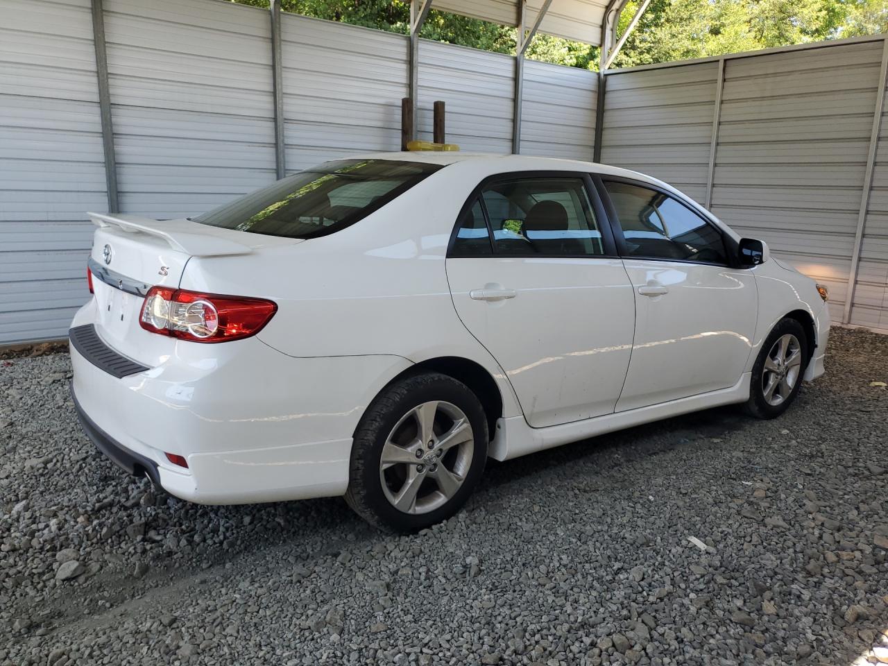2012 Toyota Corolla S White vin: 5YFBU4EEXCP012059 Damage: Rear Bumper, Heavy Scratch, 1 To 2 Inches