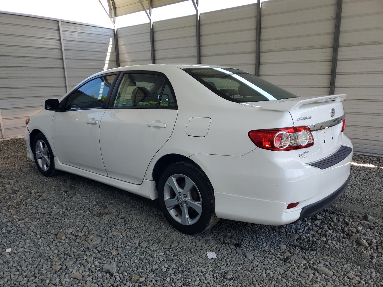 2012 Toyota Corolla S White vin: 5YFBU4EEXCP012059 Damage: Left Rocker Panel, Heavy Scratch, 5 To 6 Inches