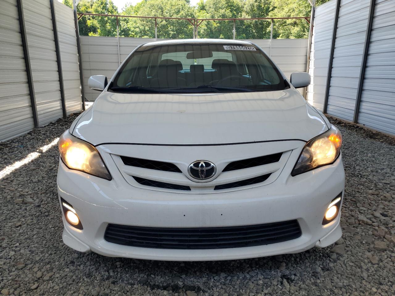 2012 Toyota Corolla S White vin: 5YFBU4EEXCP012059 Damage: Hood, Chipped, 6