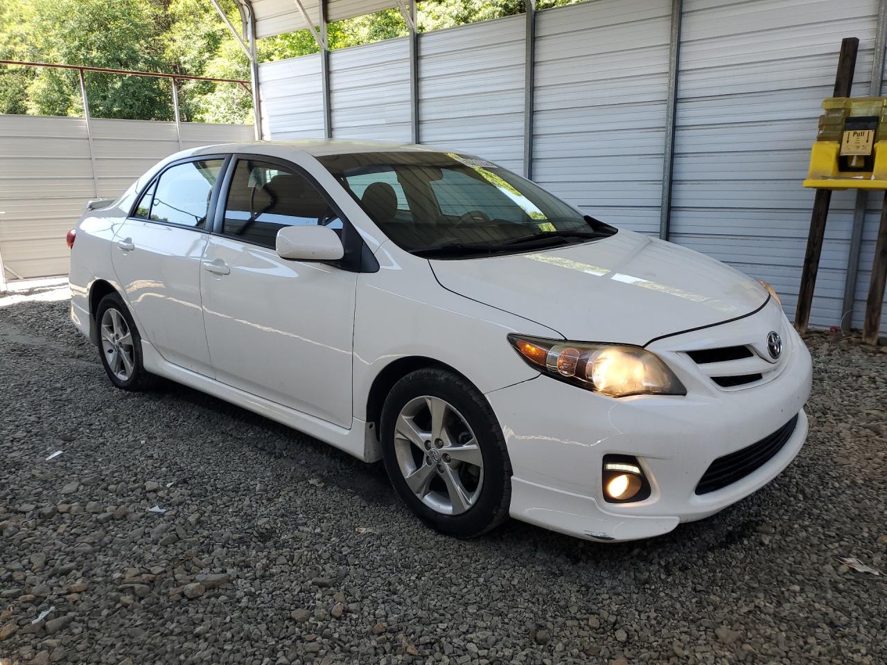 2012 Toyota Corolla S White vin: 5YFBU4EEXCP012059 Damage: Right Front Door, Dent(S) W/ Paint Dmg, 2 To 3 Inches