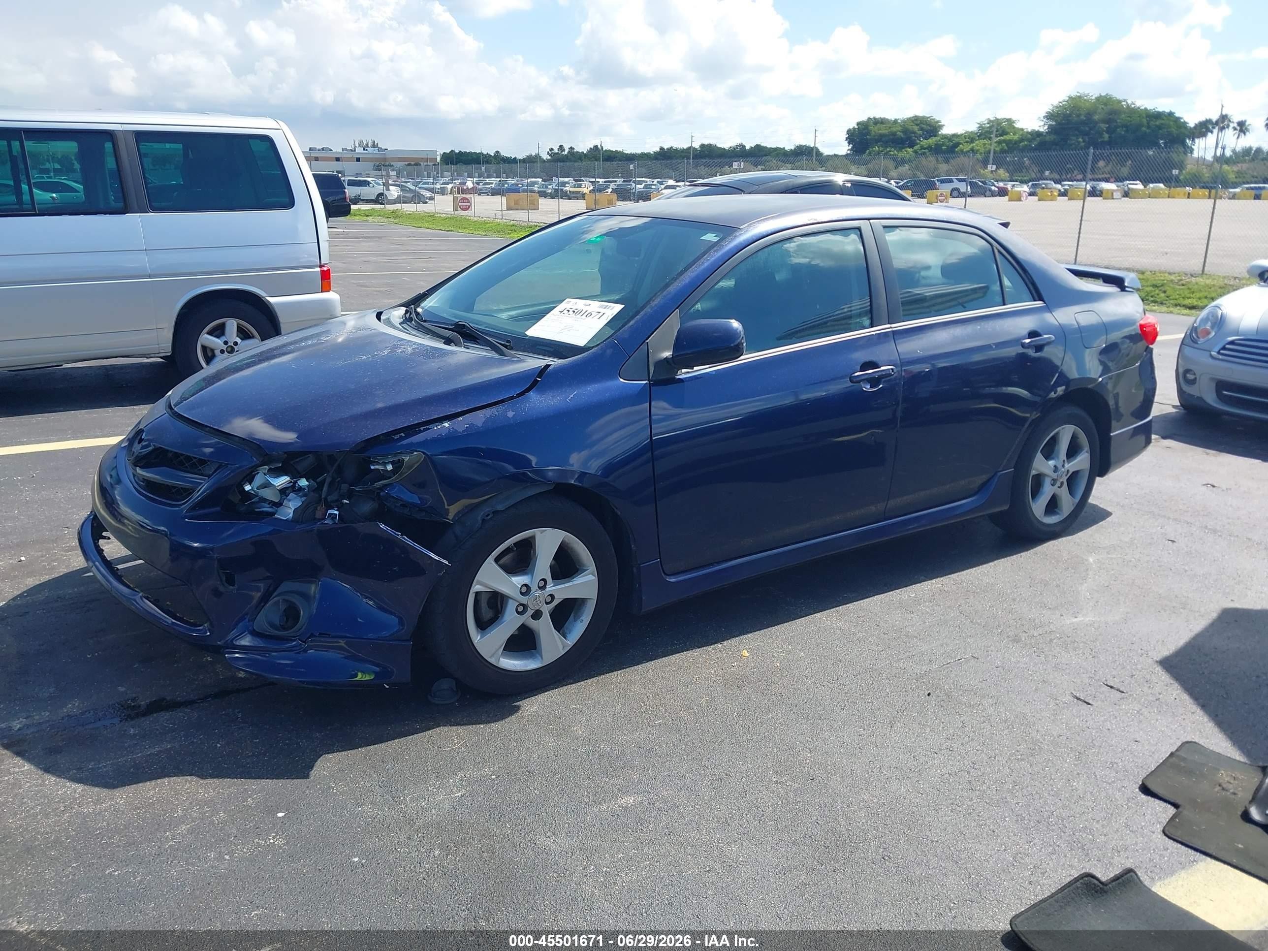 2012 Toyota Corolla S Blue vin: 5YFBU4EEXCP012742