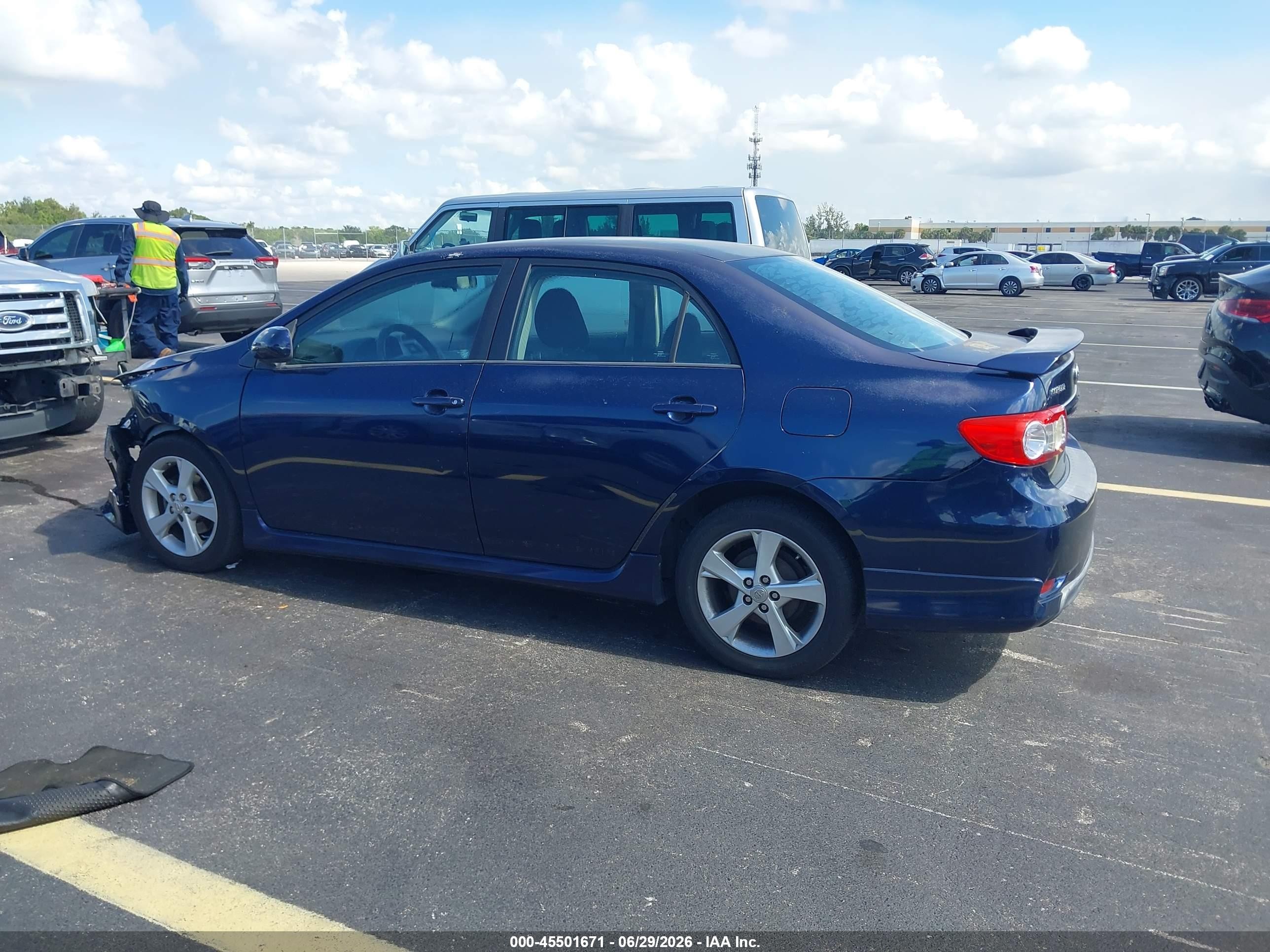 2012 Toyota Corolla S Blue vin: 5YFBU4EEXCP012742