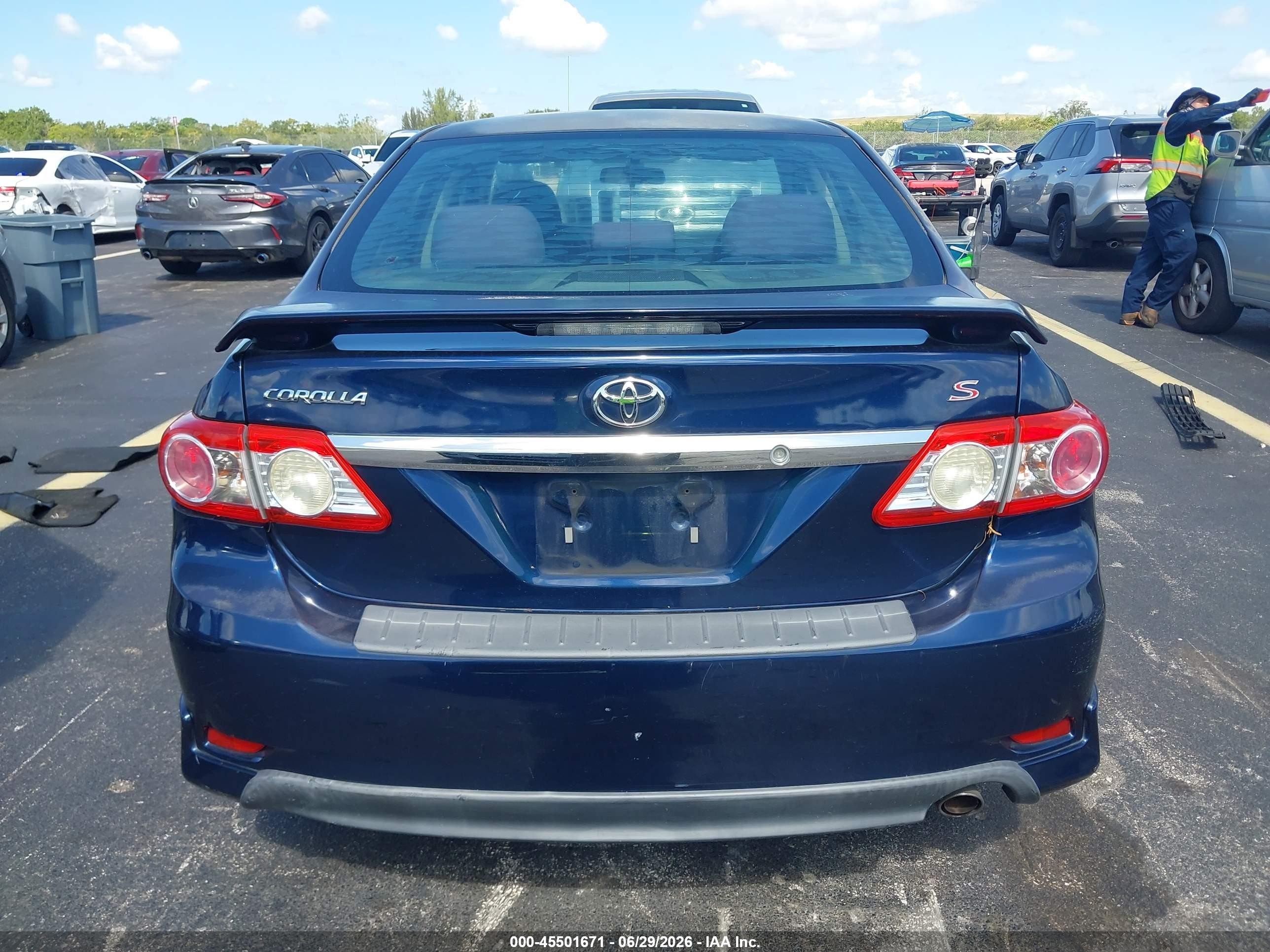 2012 Toyota Corolla S Blue vin: 5YFBU4EEXCP012742