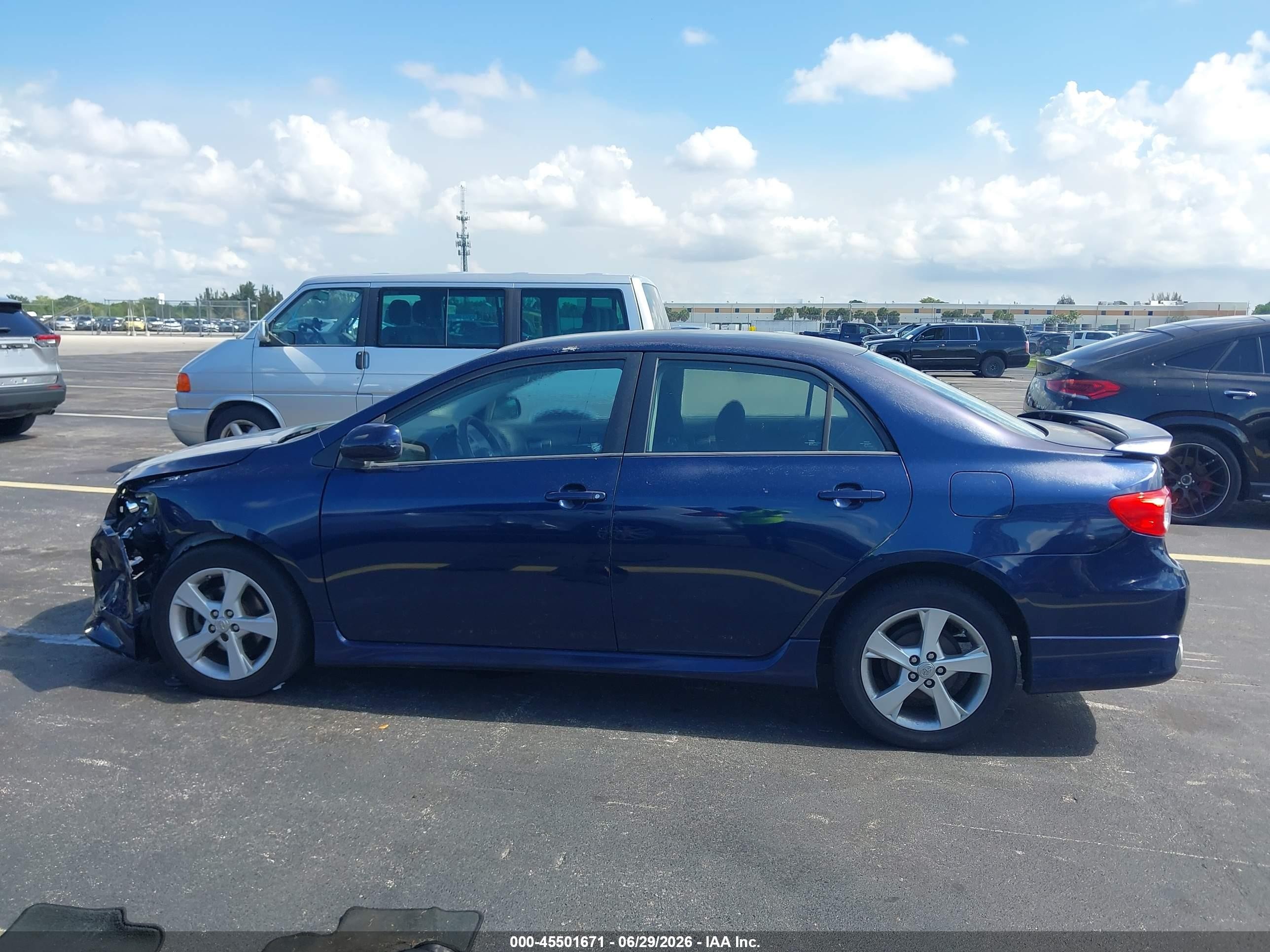 2012 Toyota Corolla S Blue vin: 5YFBU4EEXCP012742