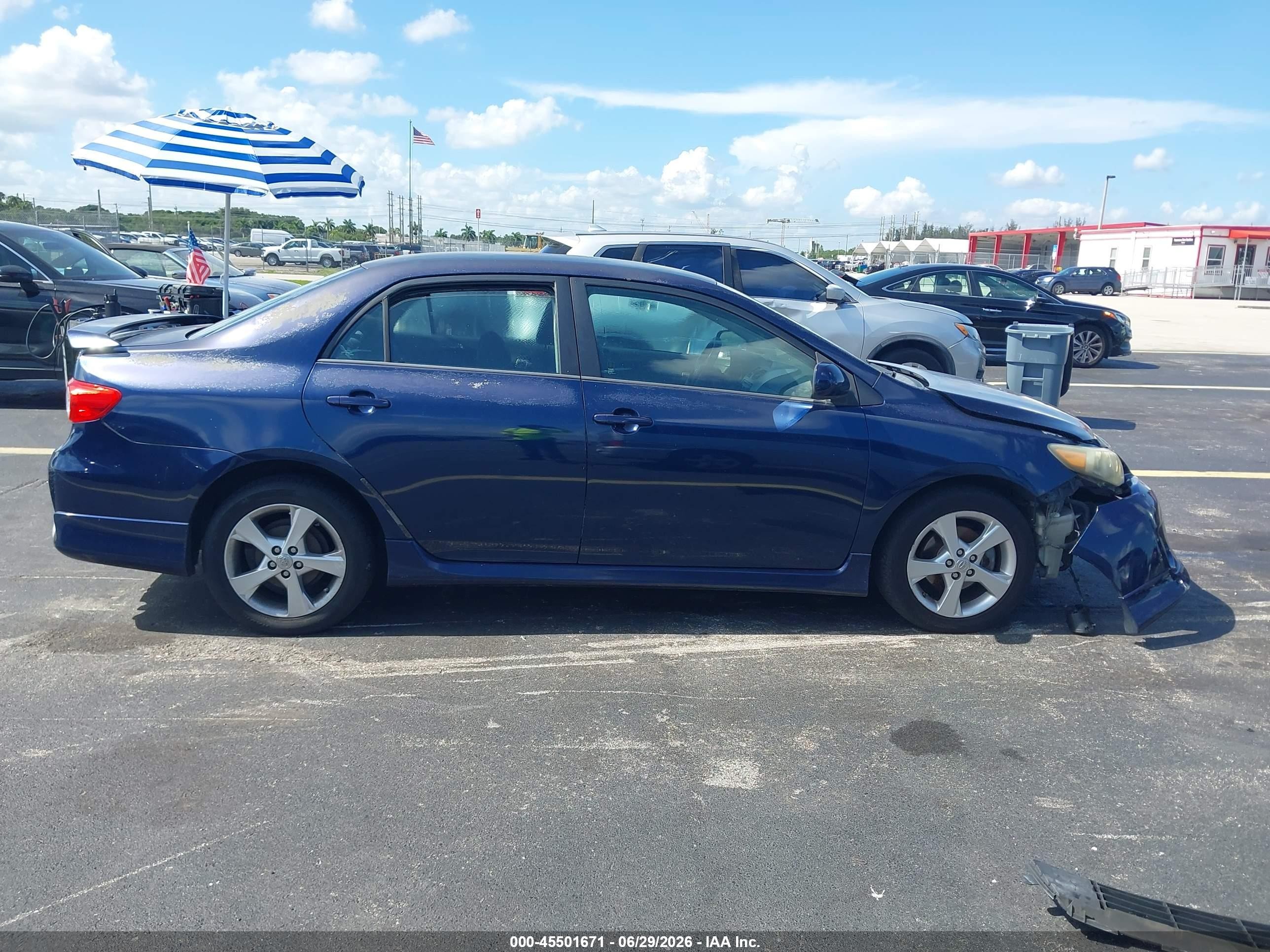 2012 Toyota Corolla S Blue vin: 5YFBU4EEXCP012742