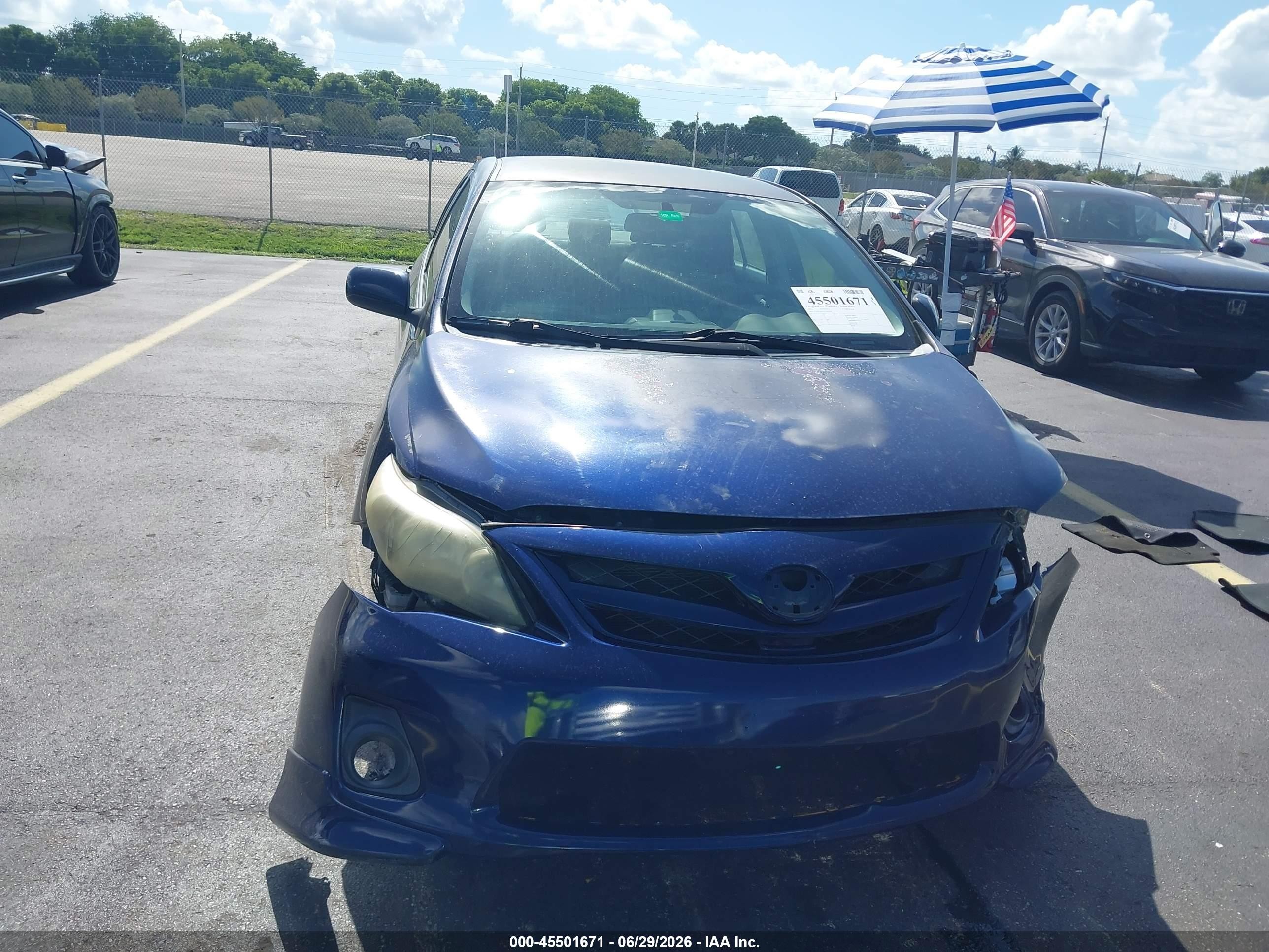 2012 Toyota Corolla S Blue vin: 5YFBU4EEXCP012742