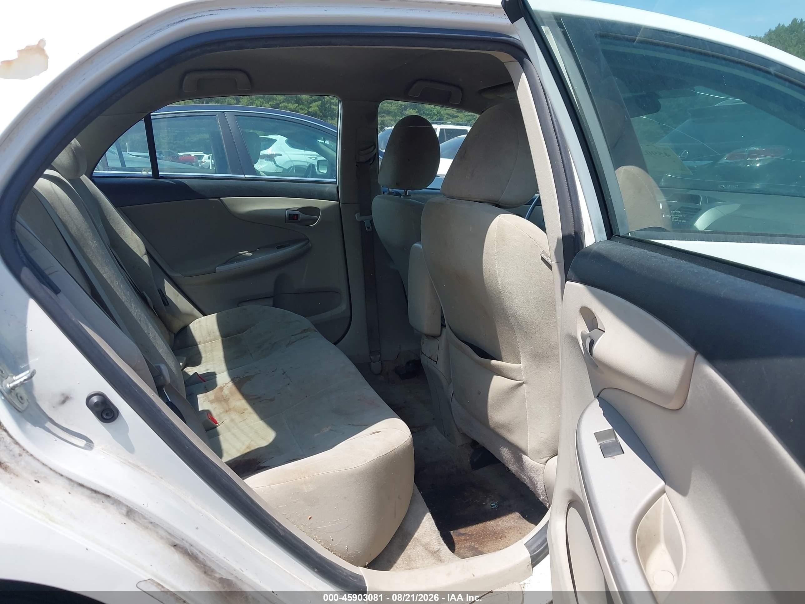 2012 Toyota Corolla Le White vin: 5YFBU4EEXCP040511