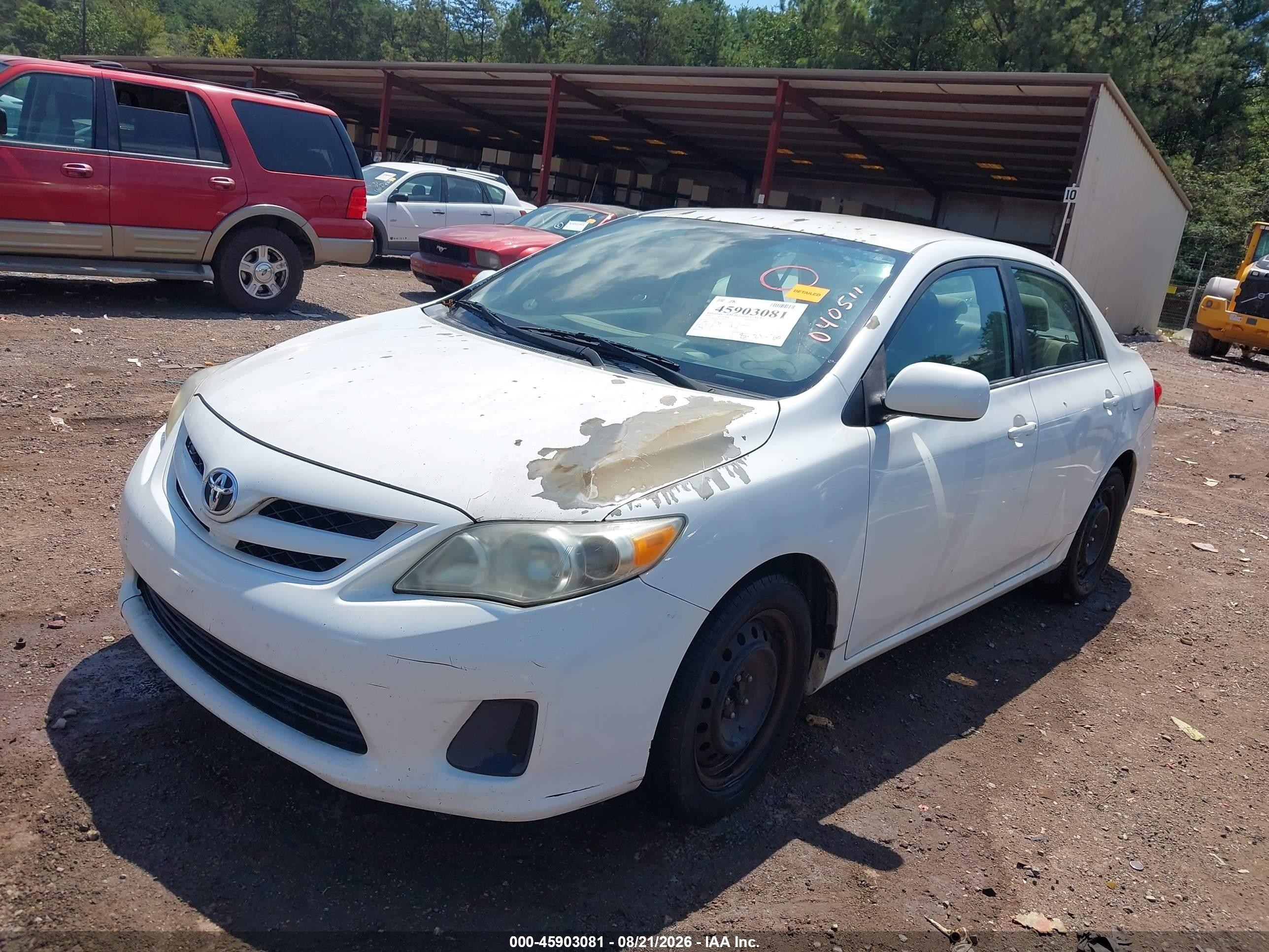 2012 Toyota Corolla Le White vin: 5YFBU4EEXCP040511