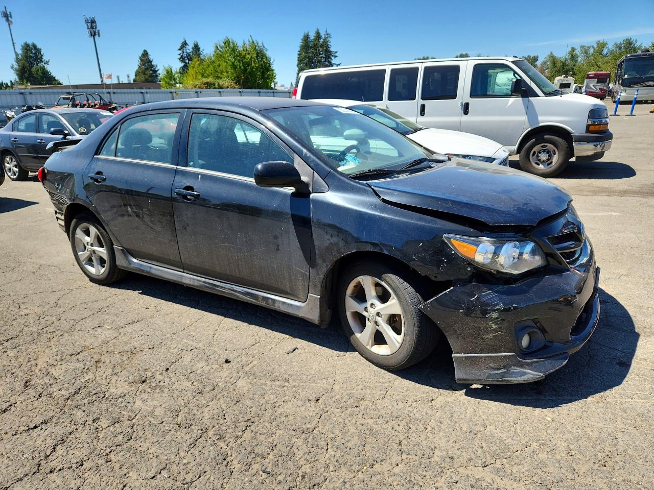 2012 Toyota Corolla S Black vin: 5YFBU4EEXCP058703