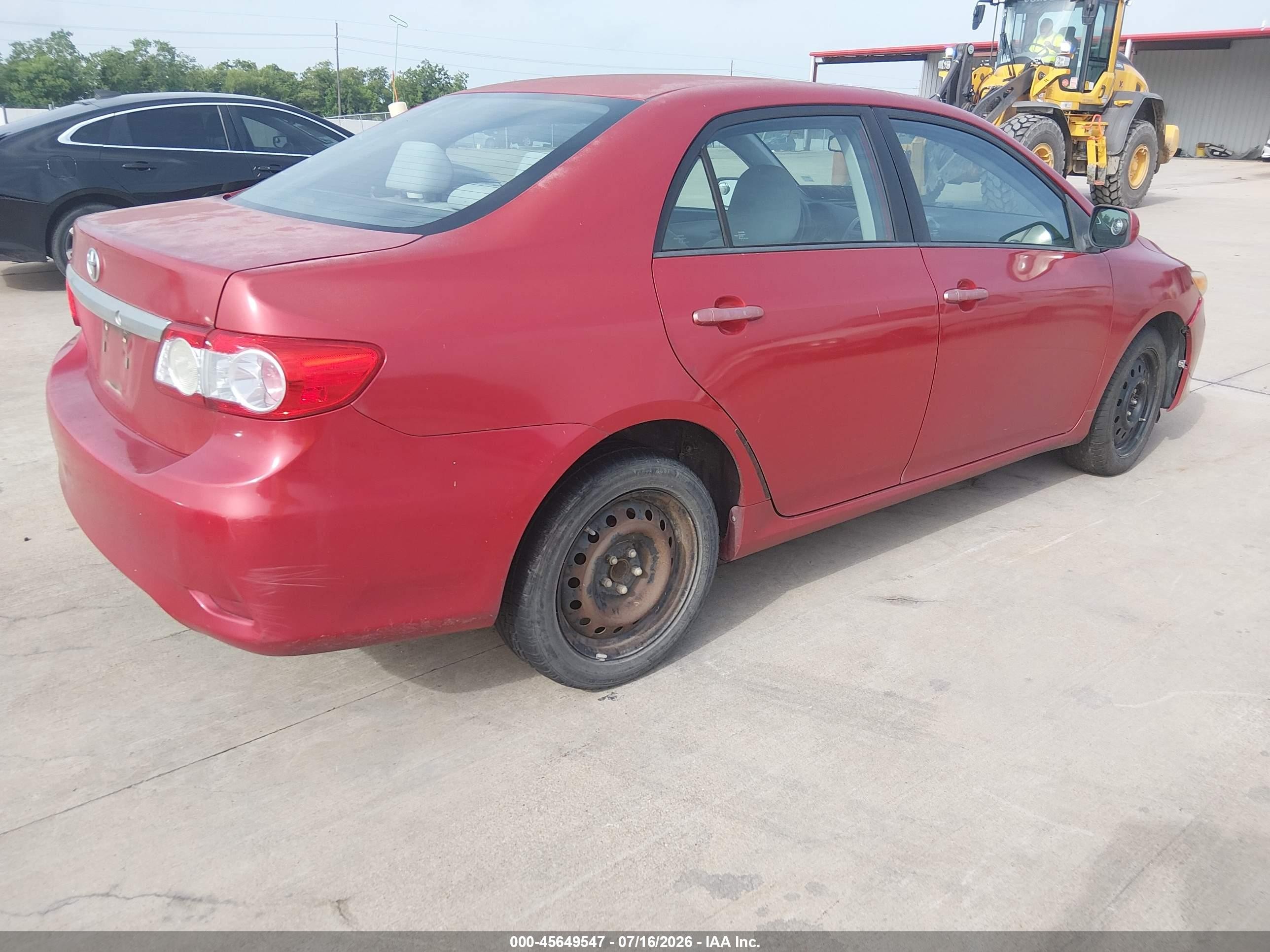 2012 Toyota Corolla Le Red vin: 5YFBU4EEXCP066347