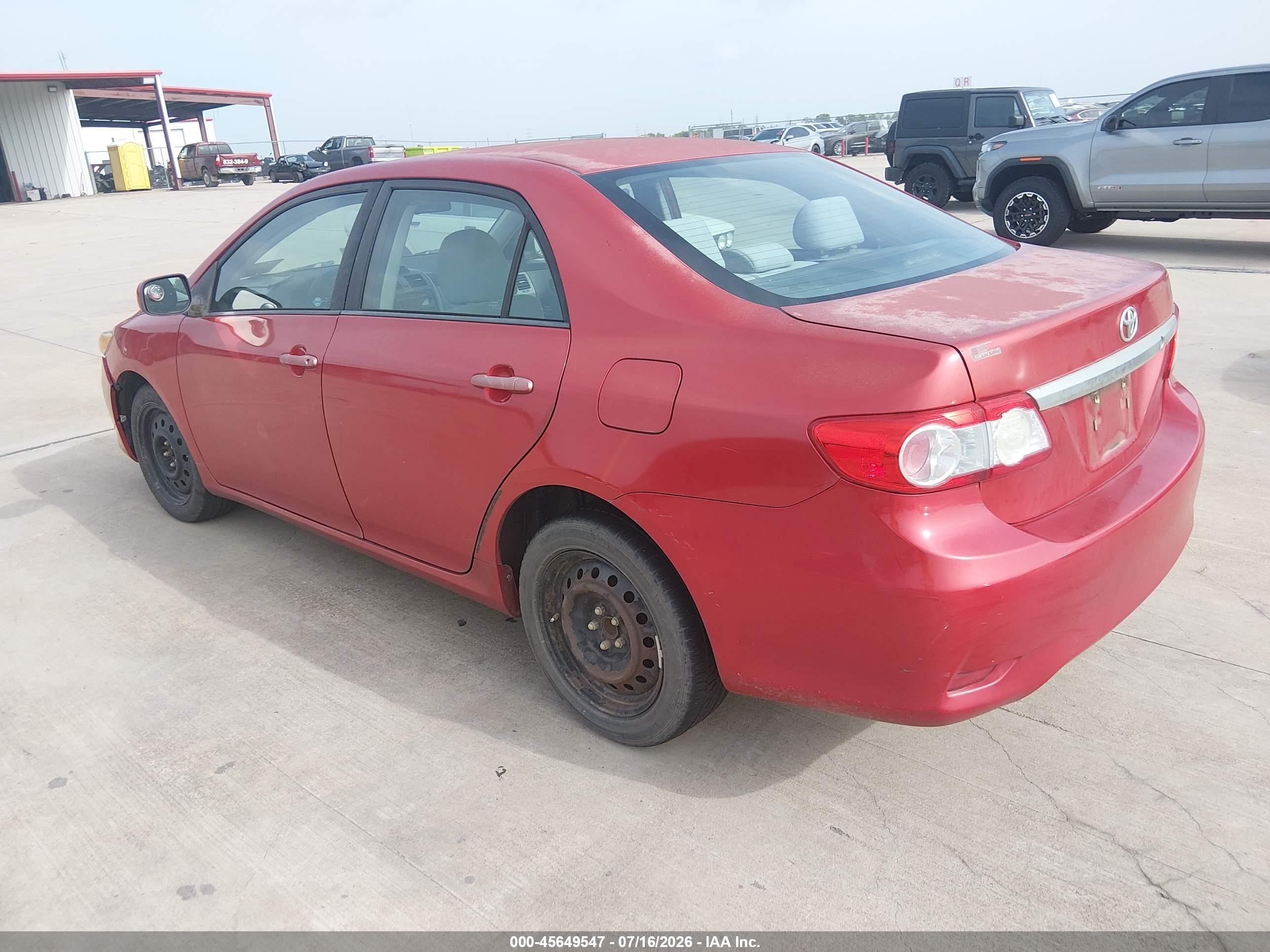 2012 Toyota Corolla Le Red vin: 5YFBU4EEXCP066347