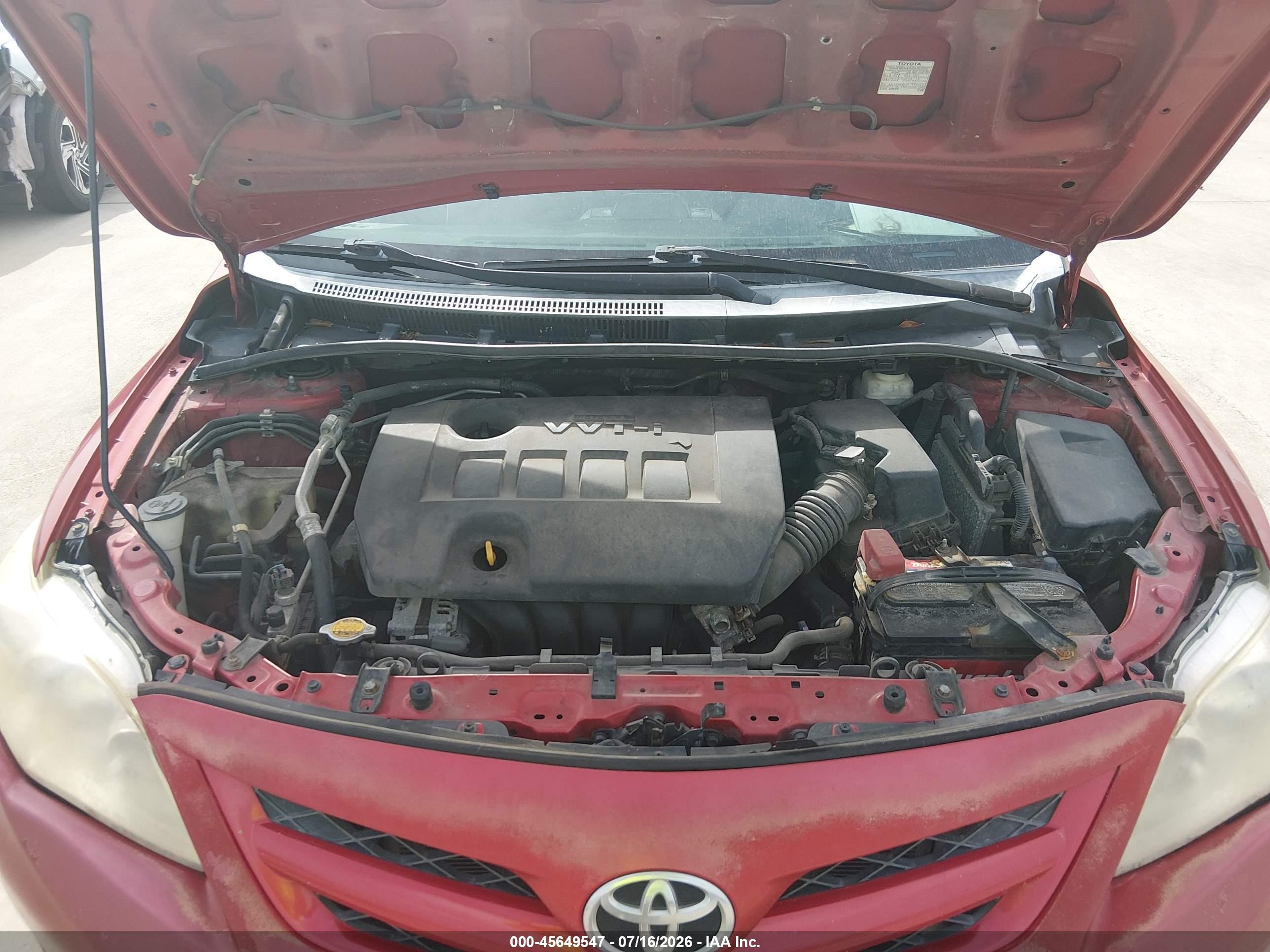 2012 Toyota Corolla Le Red vin: 5YFBU4EEXCP066347