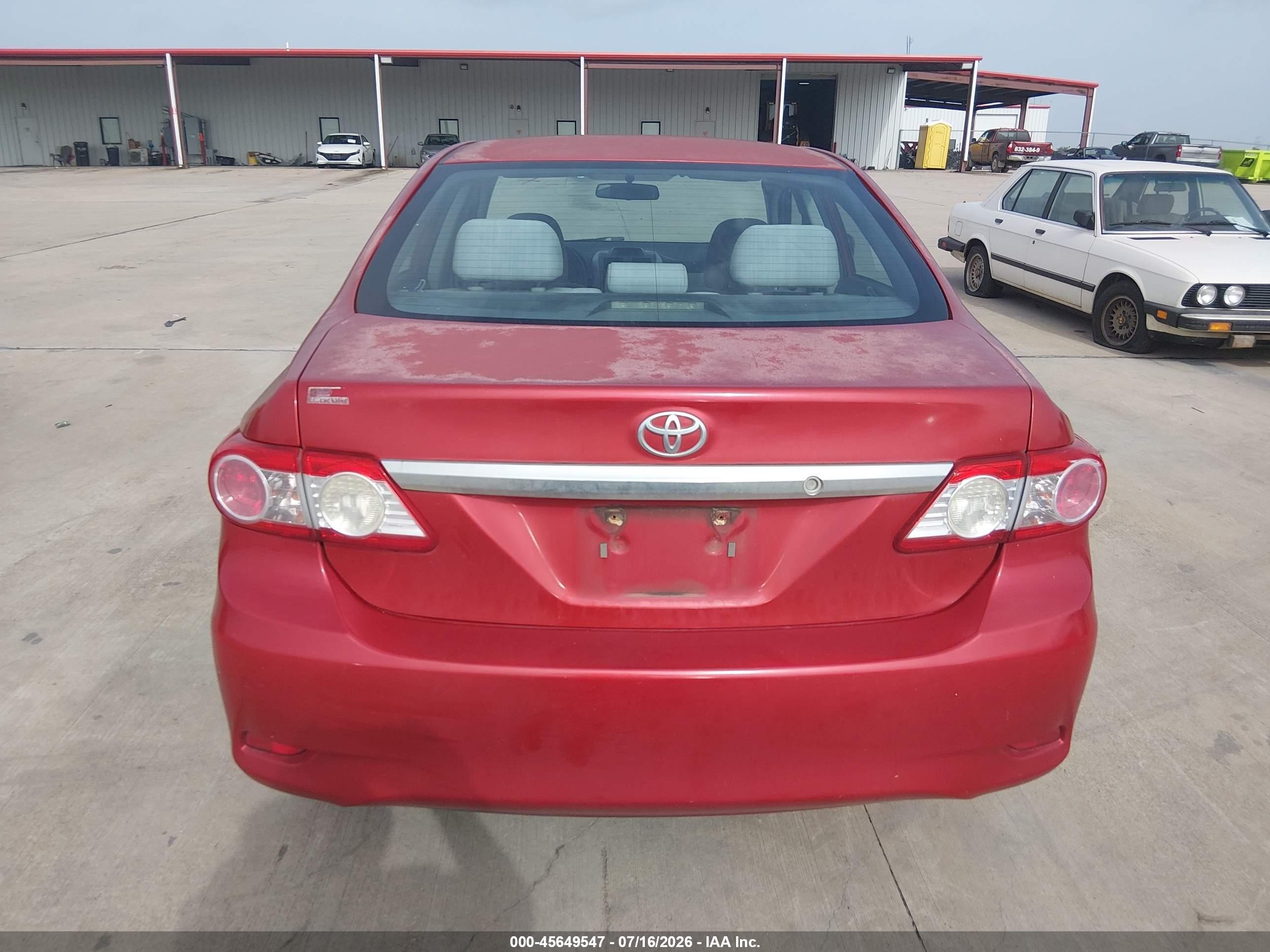 2012 Toyota Corolla Le Red vin: 5YFBU4EEXCP066347