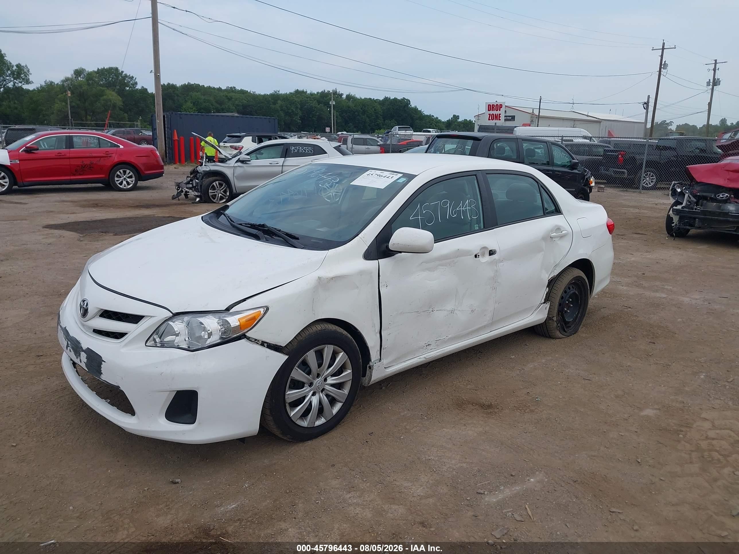 2012 Toyota Corolla Le Белый vin: 5YFBU4EEXCP067496