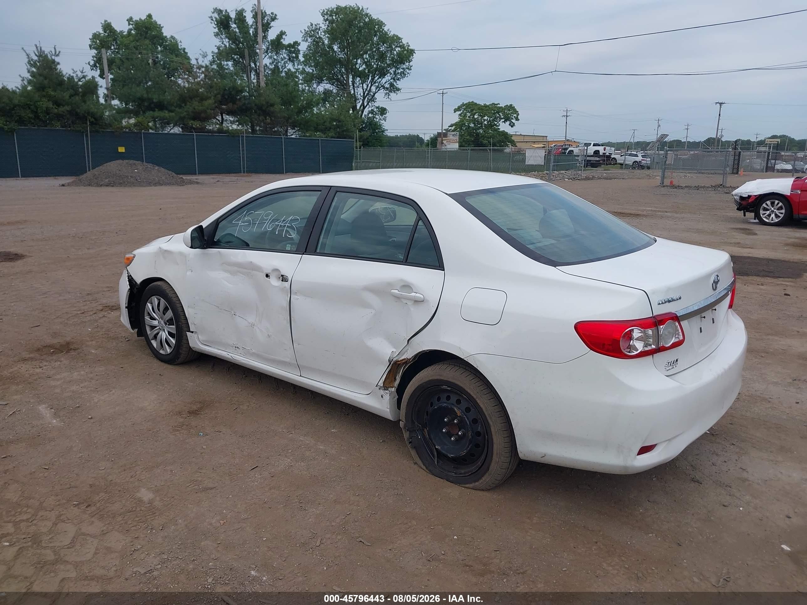 2012 Toyota Corolla Le Белый vin: 5YFBU4EEXCP067496