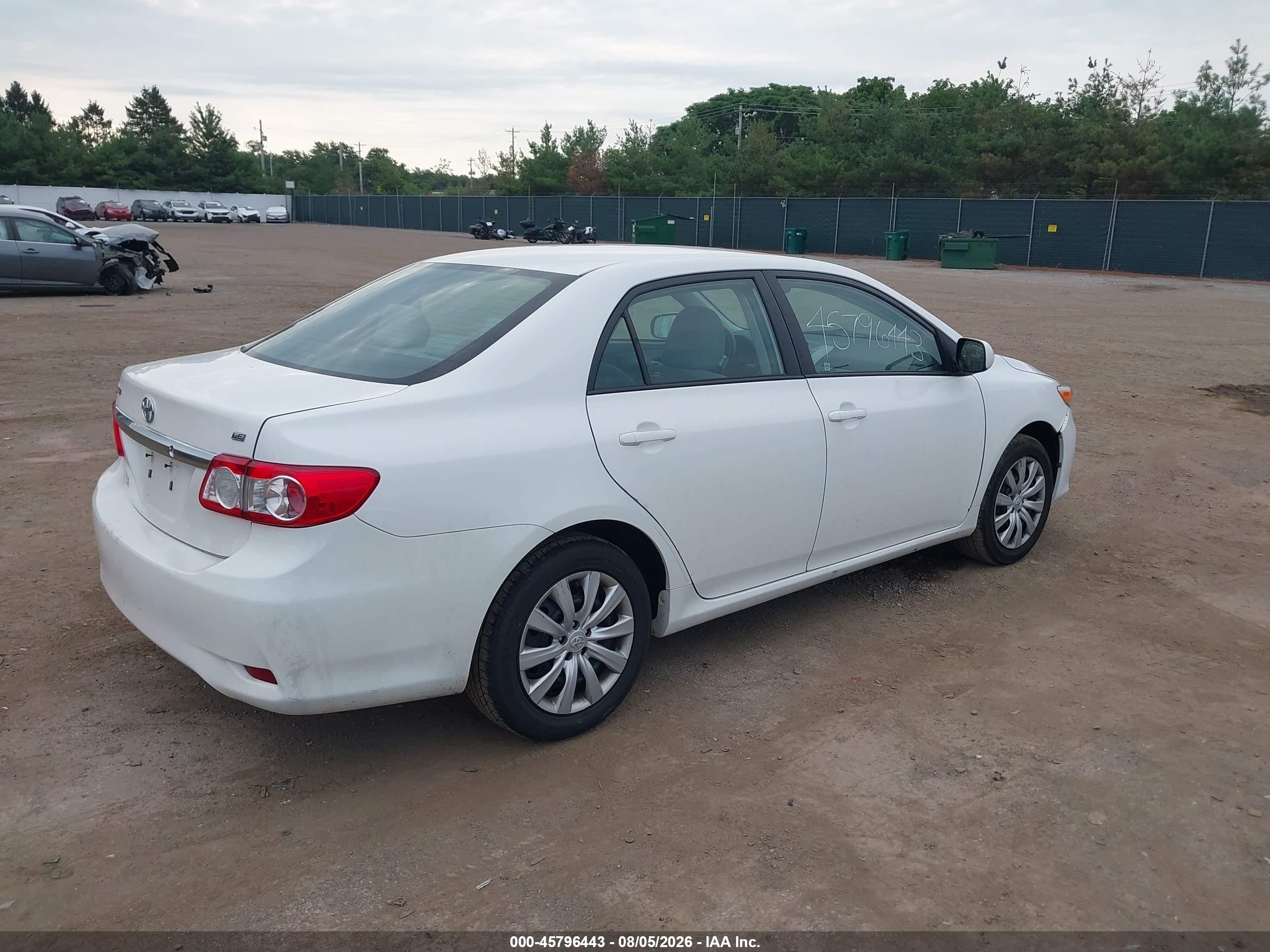2012 Toyota Corolla Le Белый vin: 5YFBU4EEXCP067496