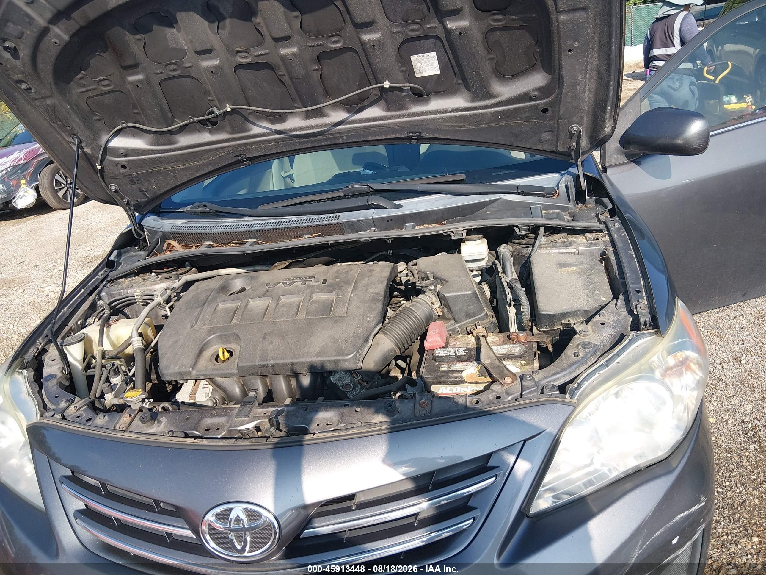 2013 Toyota Corolla Le Gray vin: 5YFBU4EEXDP078063