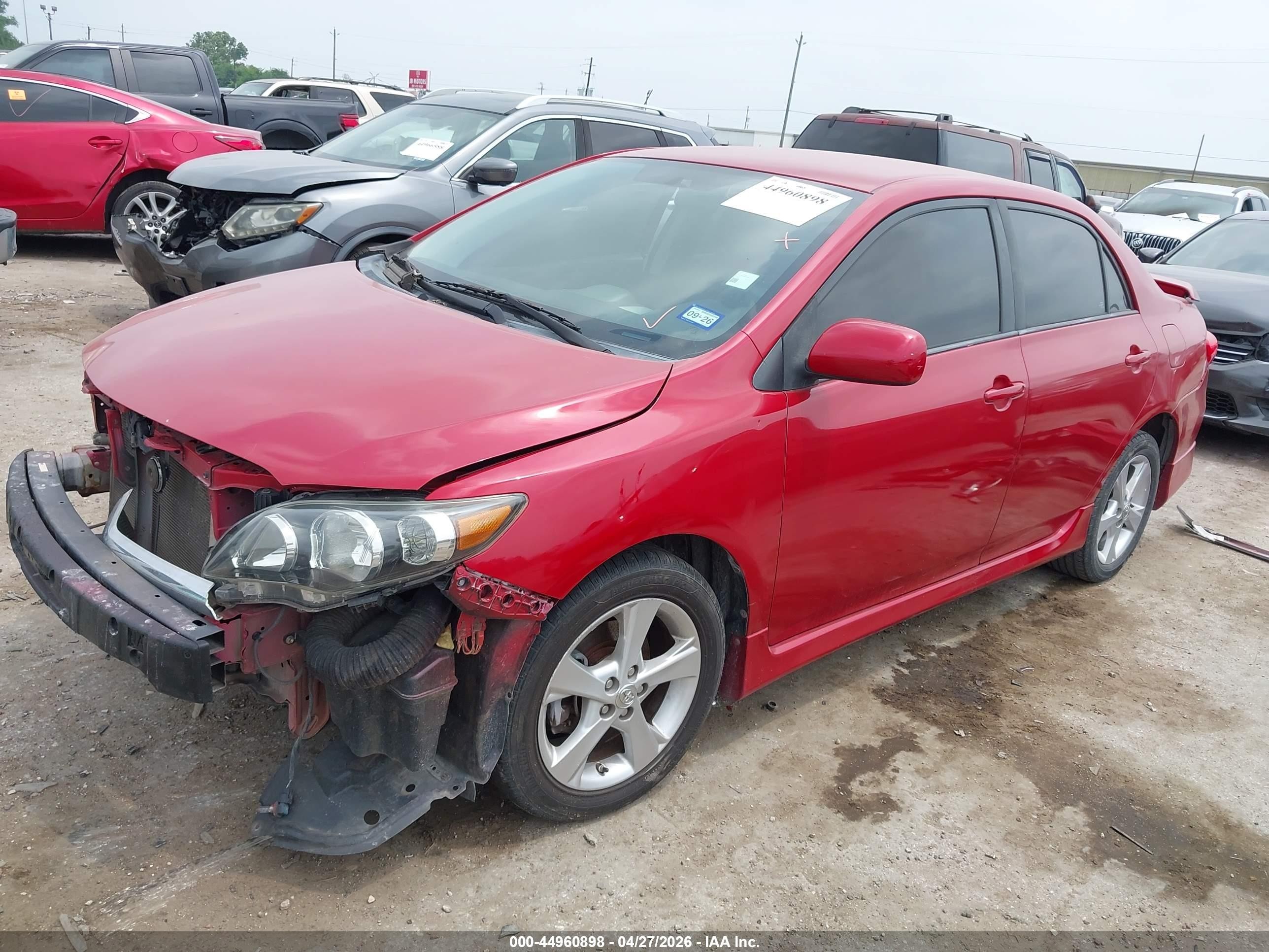 2013 Toyota Corolla S Red vin: 5YFBU4EEXDP113457