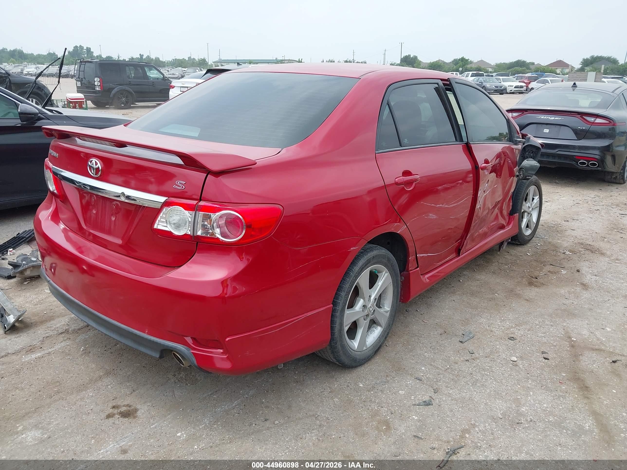 2013 Toyota Corolla S Red vin: 5YFBU4EEXDP113457